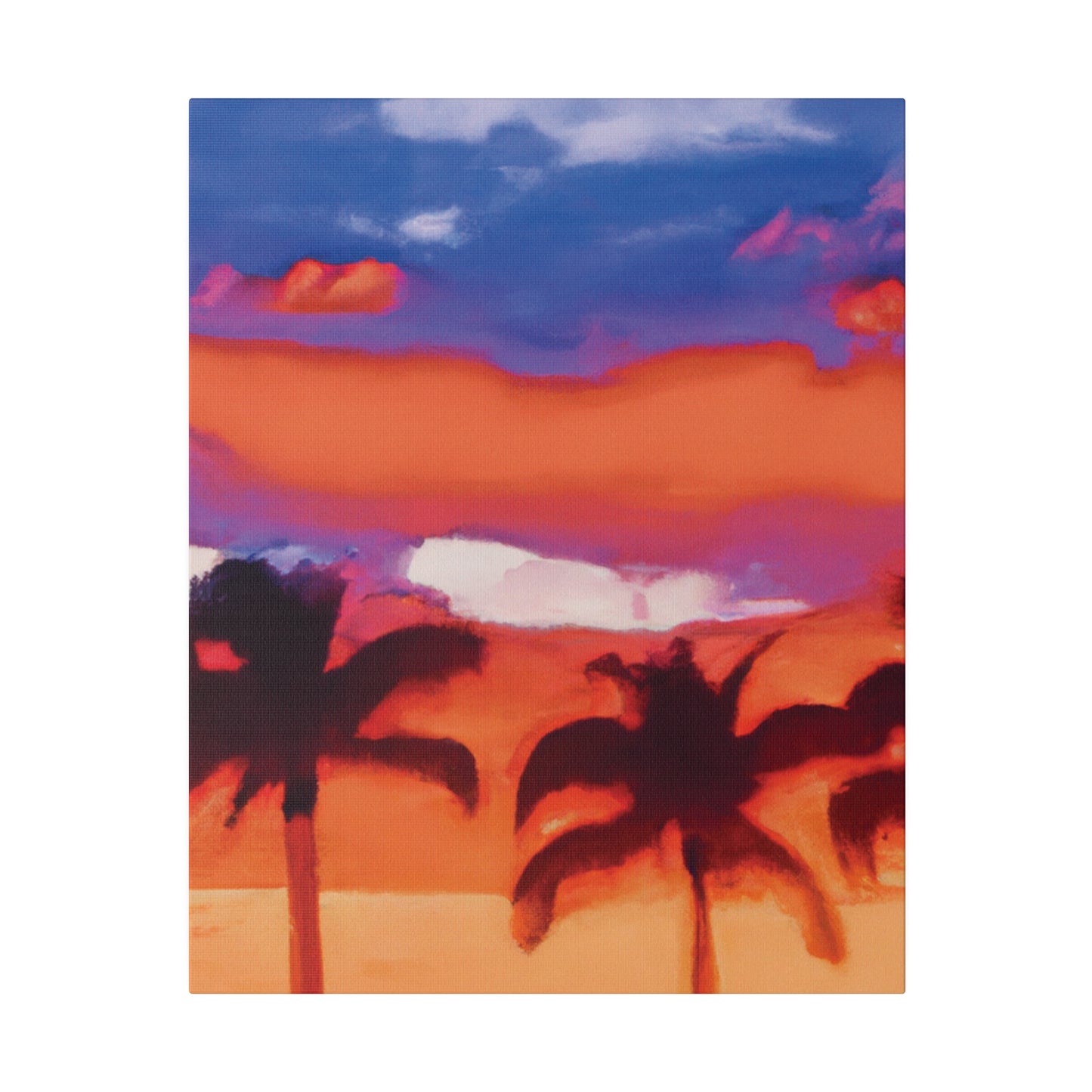 8546B - Miami Beach Sunset Painting Print | Miami | Beach | Sunset | Poster | Home Decor | Wall Art | Canvas