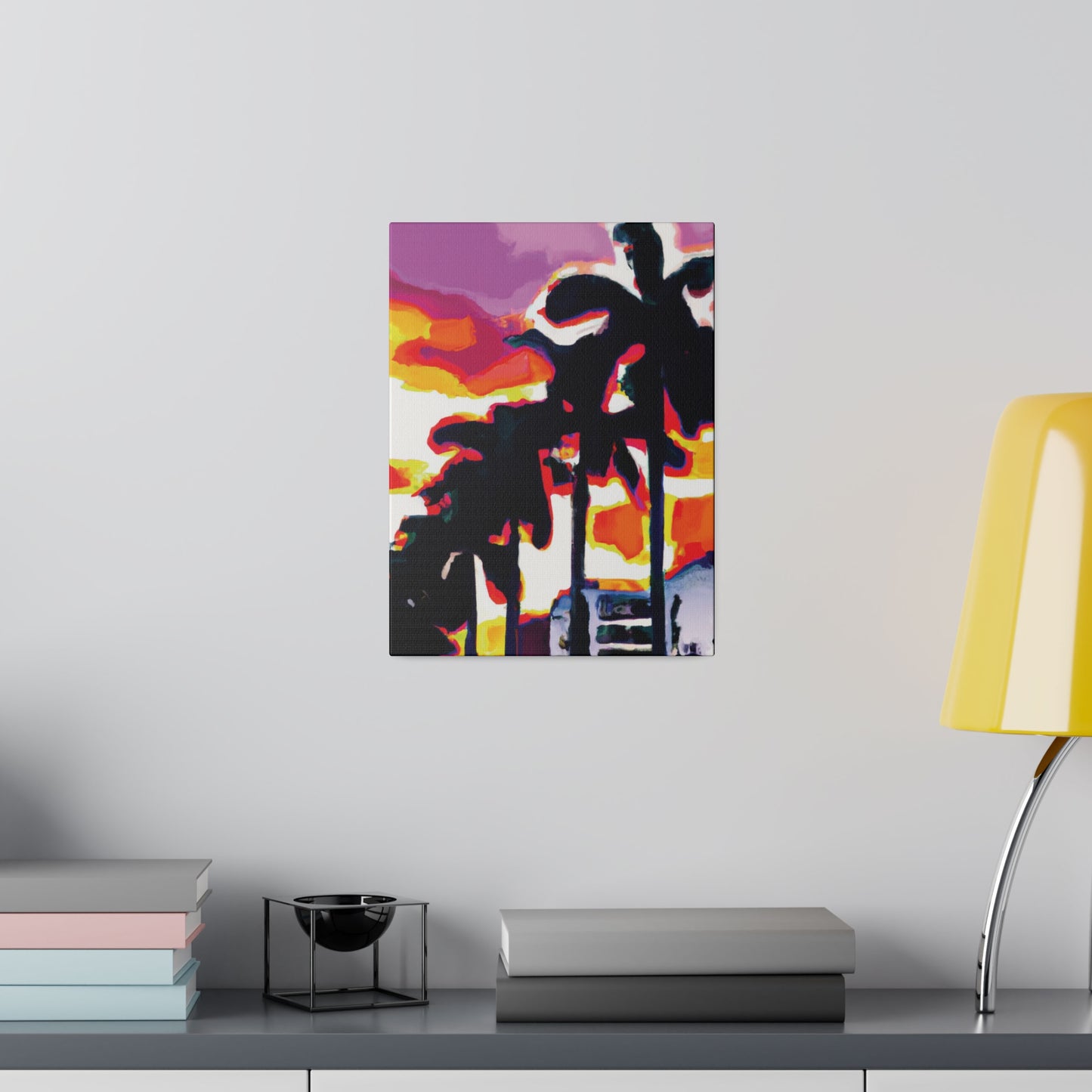 1923K - Miami Beach Sunset Painting Print | Miami | Beach | Sunset | Poster | Home Decor | Wall Art | Canvas