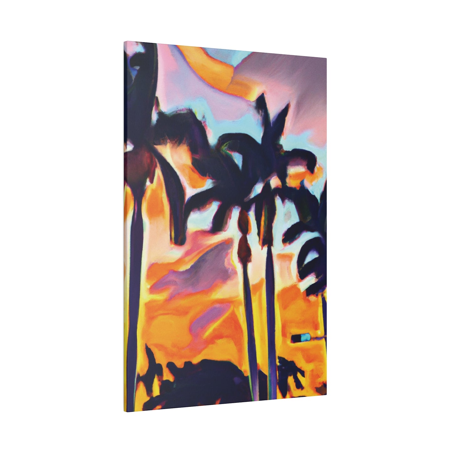 9435K - Miami Beach Sunset Painting Print | Miami | Beach | Sunset | Poster | Home Decor | Wall Art | Canvas