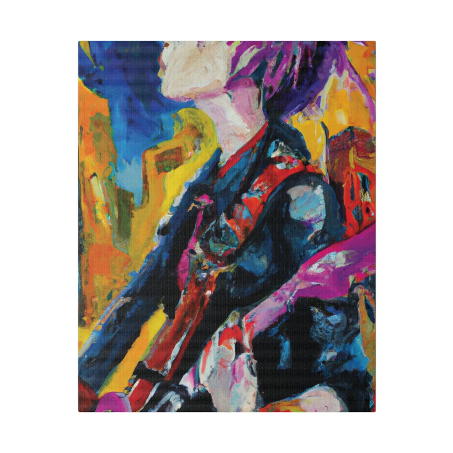 8245D - Rockstar Oil Painting Style Print | Poster | Home Decor | Wall Art | Music Art | Canvas