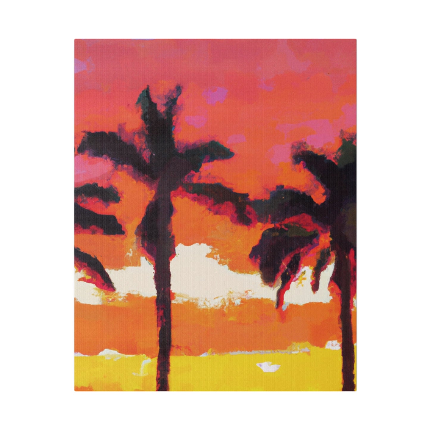 9356P - Miami Beach Sunset Painting Print | Miami | Beach | Sunset | Poster | Home Decor | Wall Art | Canvas