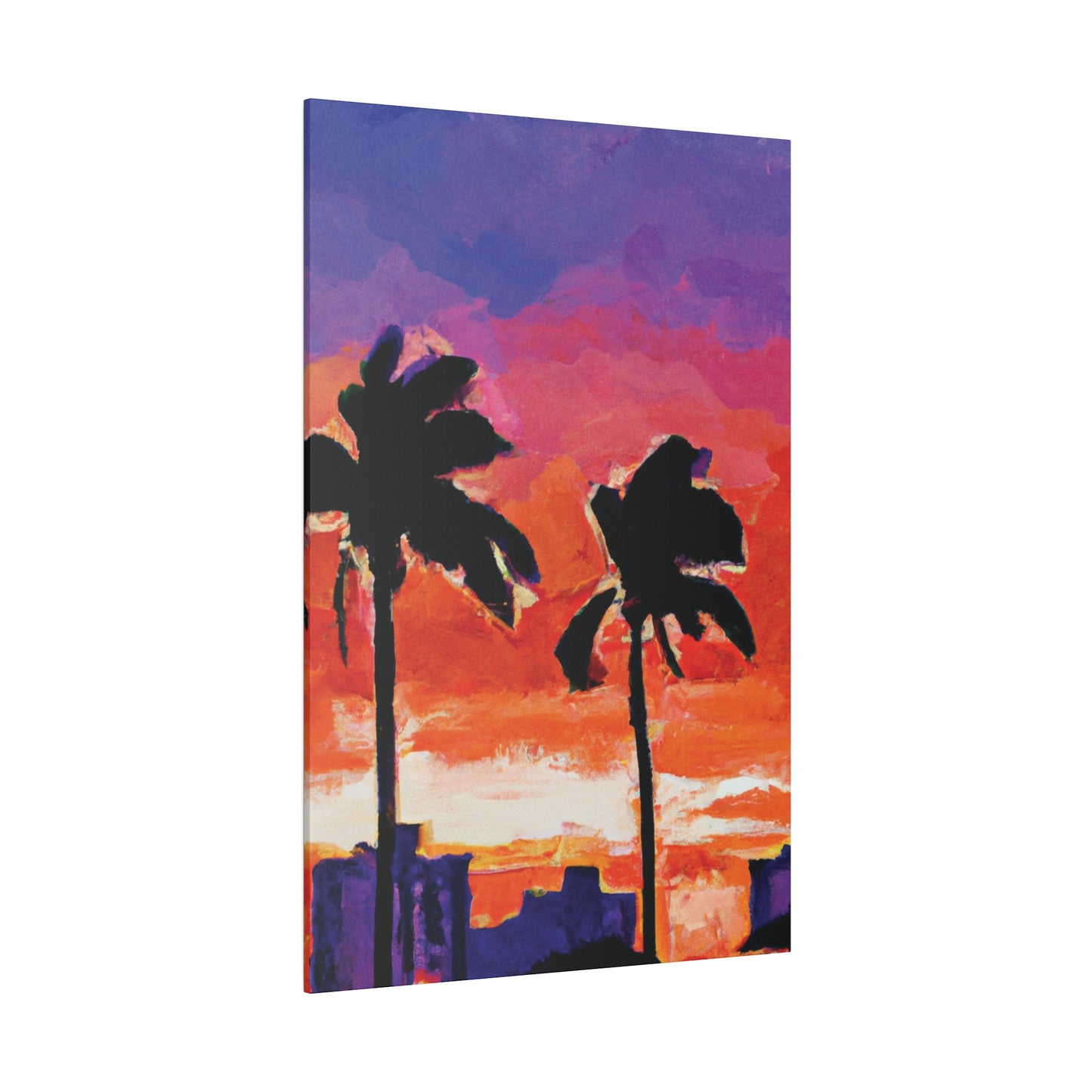 3243X - Miami Beach Sunset Painting Print | Miami | Beach | Sunset | Poster | Home Decor | Wall Art | Canvas