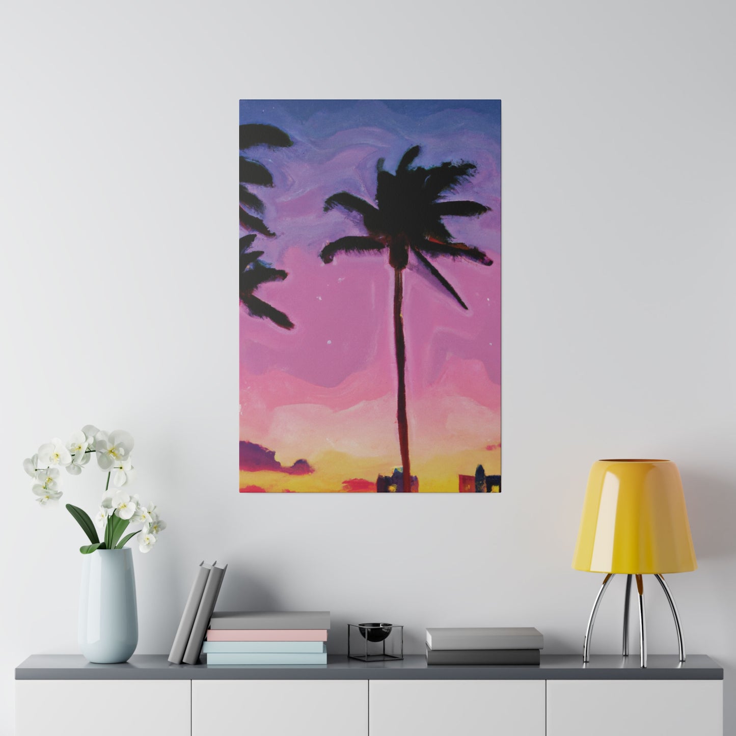 7801Y - Miami Beach Sunset Painting Print | Miami | Beach | Sunset | Poster | Home Decor | Wall Art | Canvas