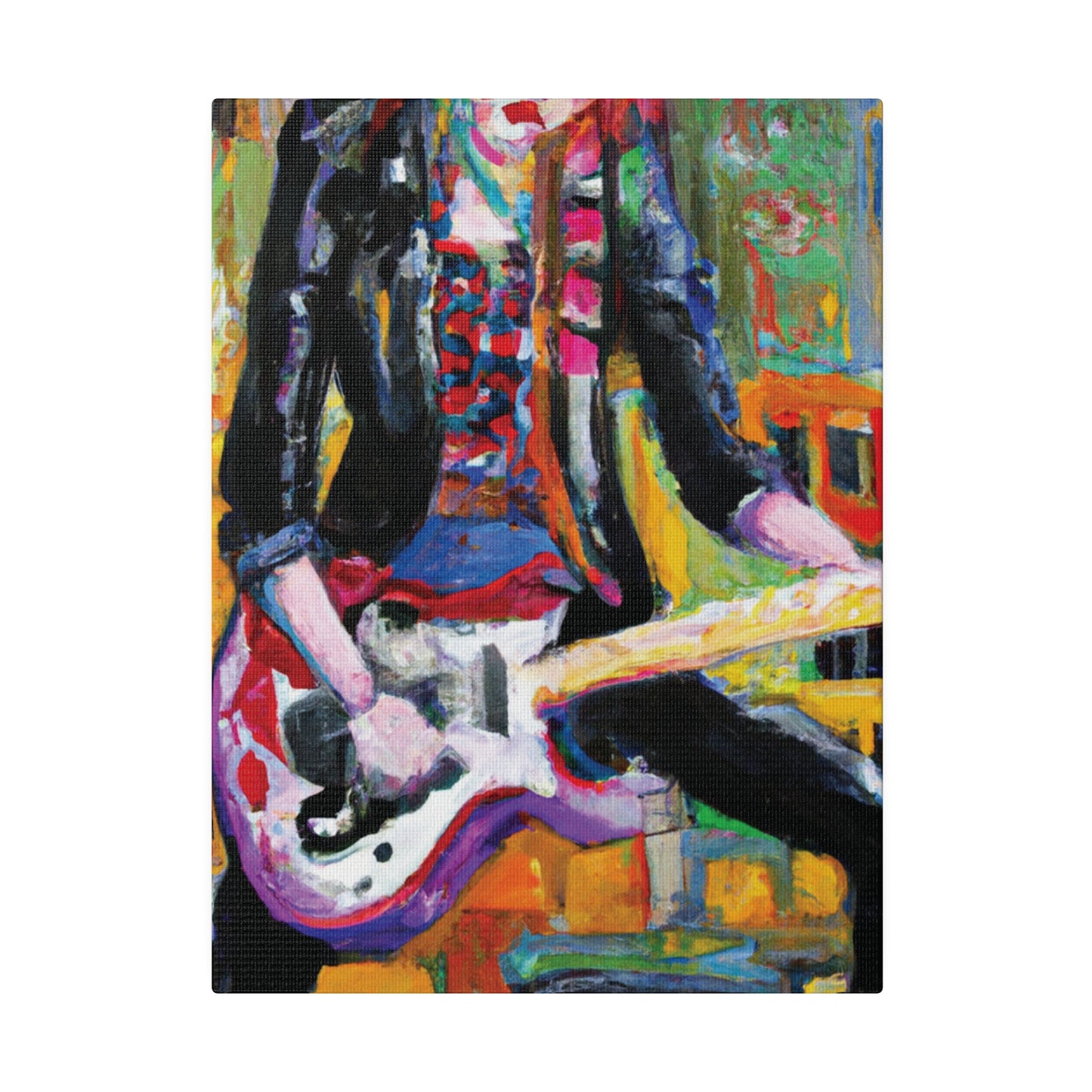 834H - Rockstar Oil Painting Style Print | Poster | Home Decor | Wall Art | Music Art | Canvas