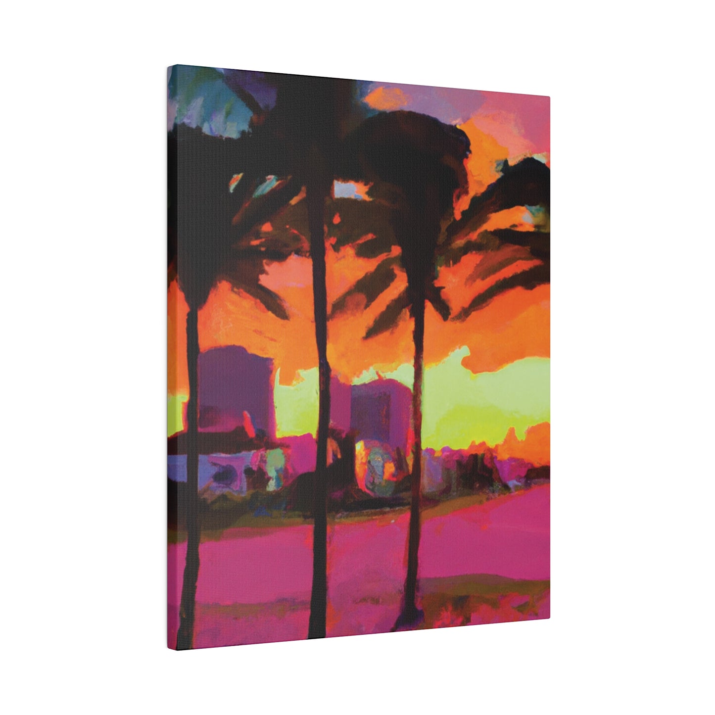 4596G - Miami Beach Sunset Painting Print | Miami | Beach | Sunset | Poster | Home Decor | Wall Art | Canvas