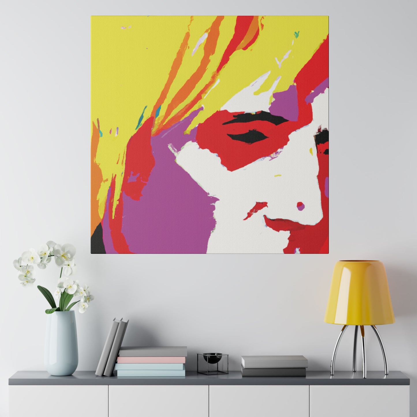 175X - Rockstar Painting Print | Face | Abstract | Poster | Home Decor | Wall Art | Music Art | Canvas