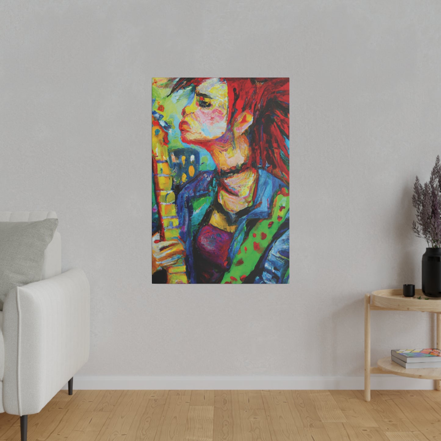 4898X - Rockstar Oil Painting Style Print | Poster | Home Decor | Wall Art | Music Art | Canvas