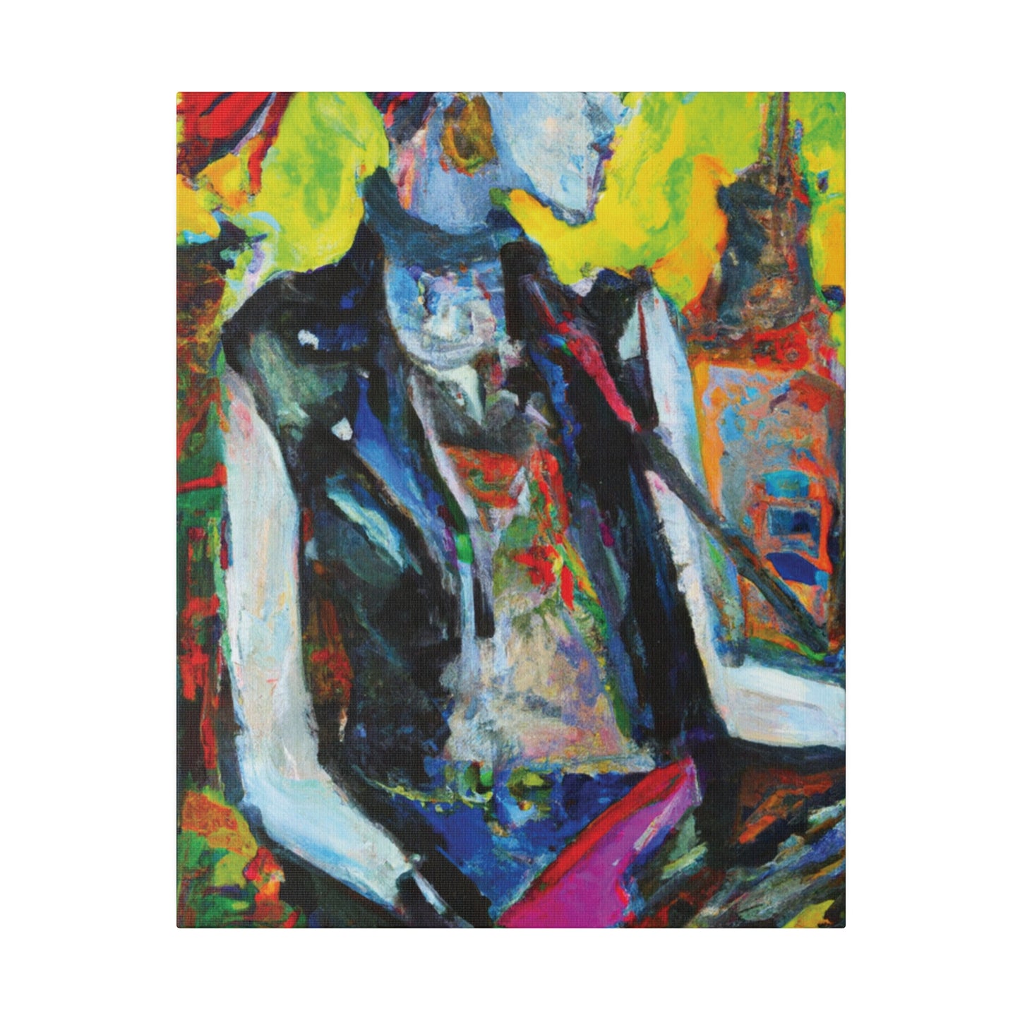 7349W - Rockstar Oil Painting Style Print | Poster | Home Decor | Wall Art | Music Art | Canvas