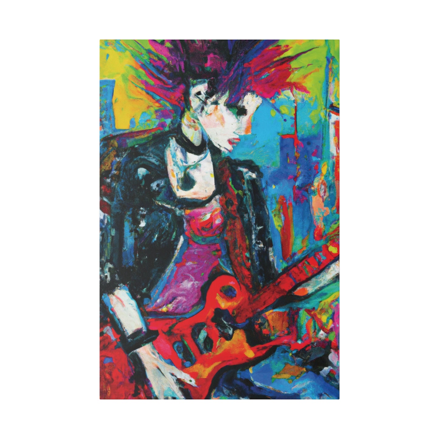 9051F - Rockstar Oil Painting Style Print | Poster | Home Decor | Wall Art | Music Art | Canvas