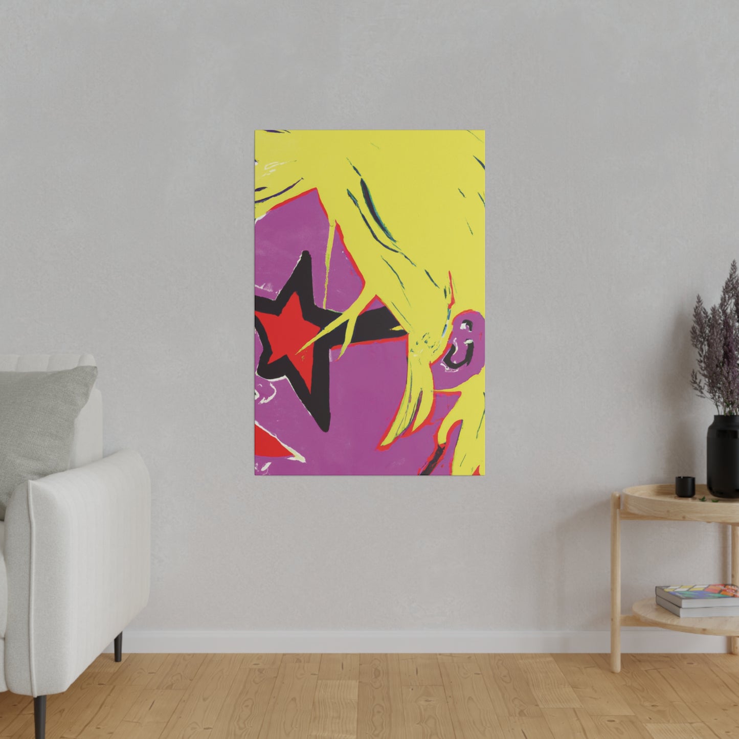 938K - Rockstar Painting Print | Face | Abstract | Poster | Home Decor | Wall Art | Music Art | Canvas