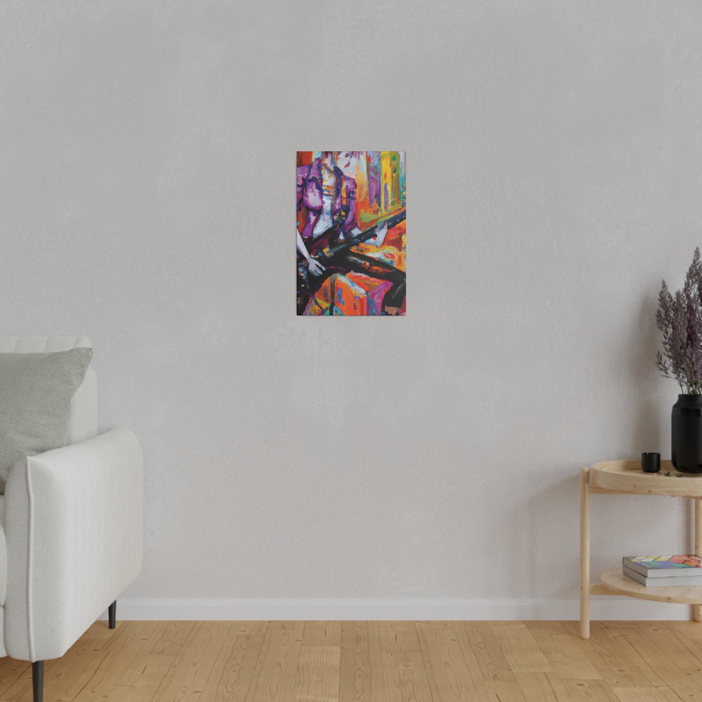 477F - Rockstar Oil Painting Style Print | Poster | Home Decor | Wall Art | Music Art | Canvas
