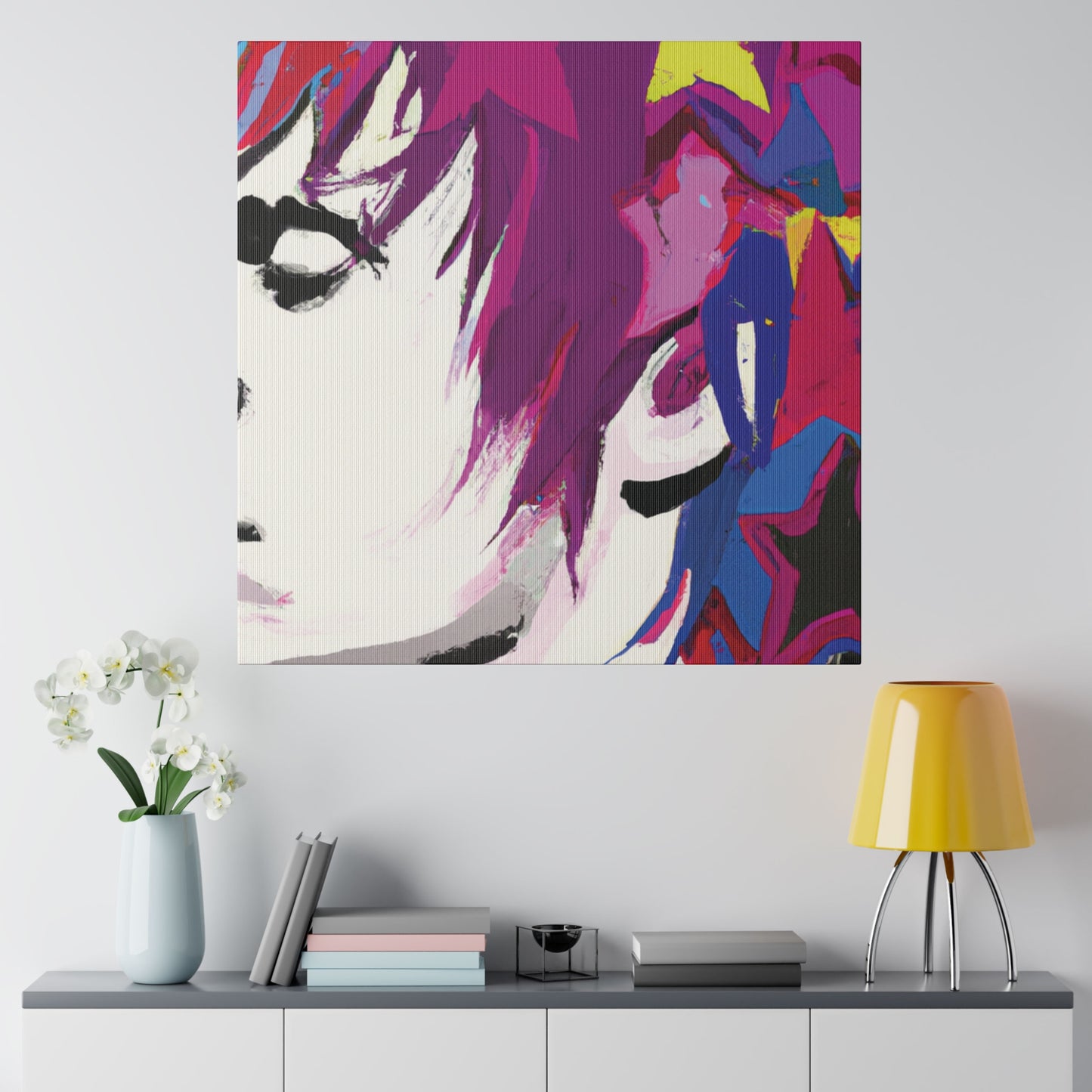 7369B - Rockstar Painting Print | Face | Abstract | Poster | Home Decor | Wall Art | Music Art | Canvas