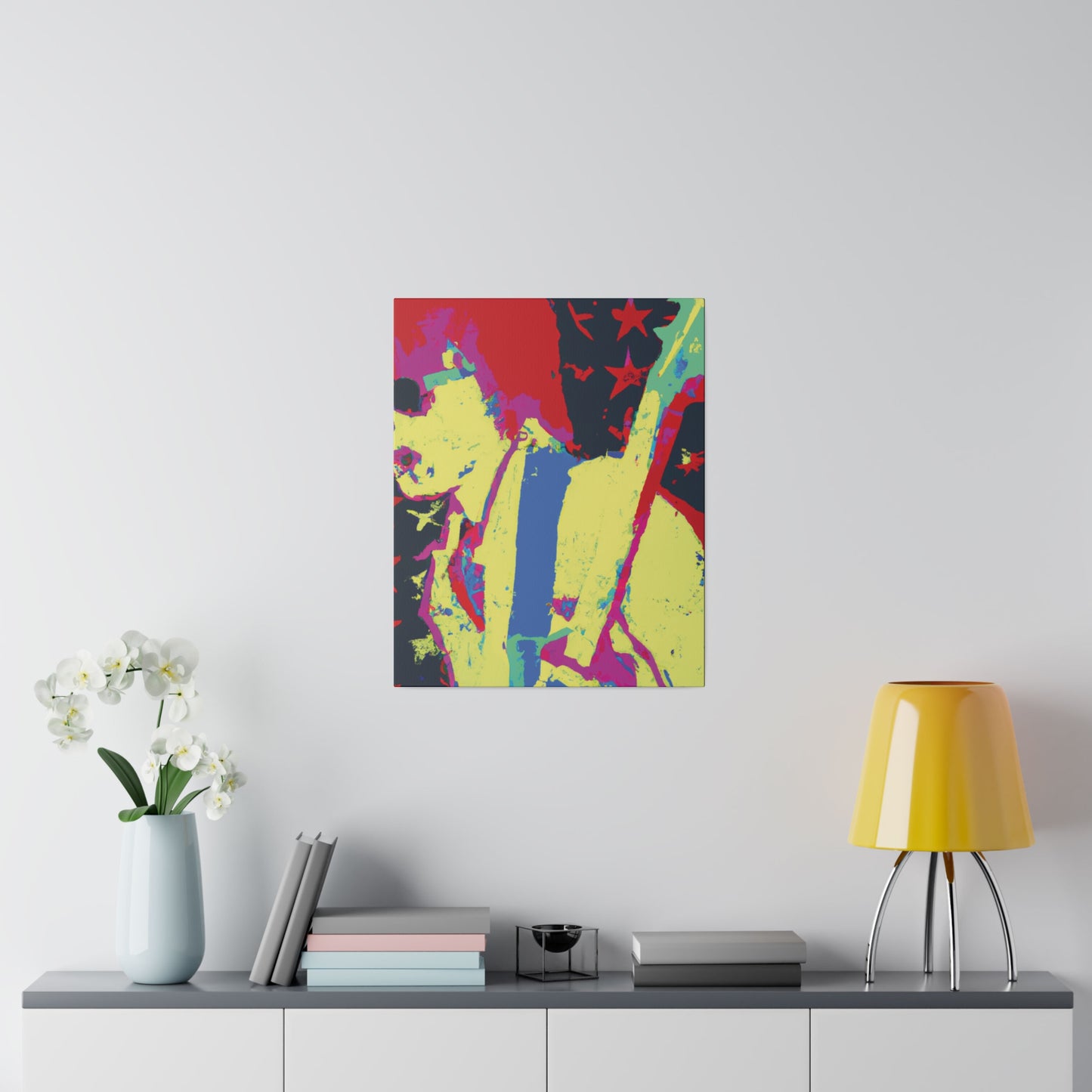 9735F - Rockstar Painting Print | Face | Abstract | Poster | Home Decor | Wall Art | Music Art | Canvas