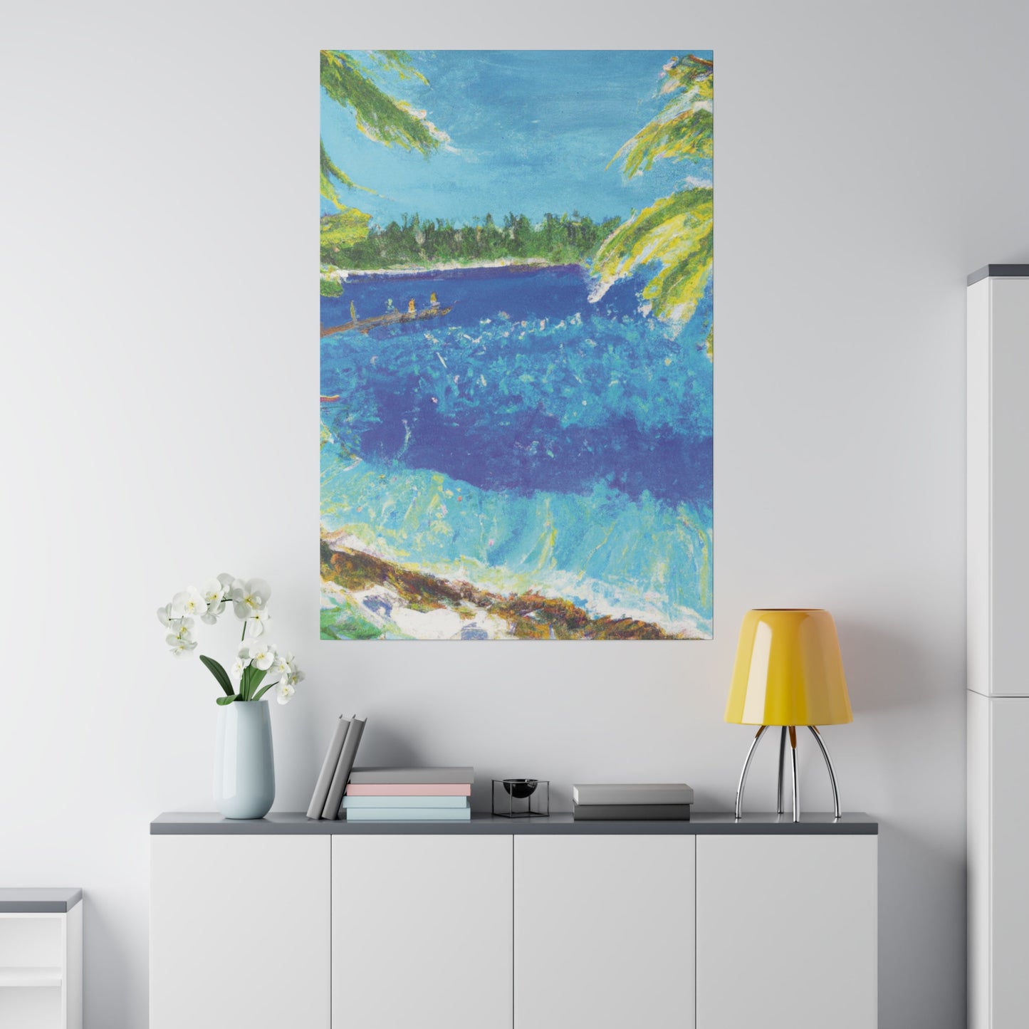 9673H - Bahamas Ocean Painting Print | Bahamas | Ocean | Beach | Poster | Home Decor | Wall Art | Canvas