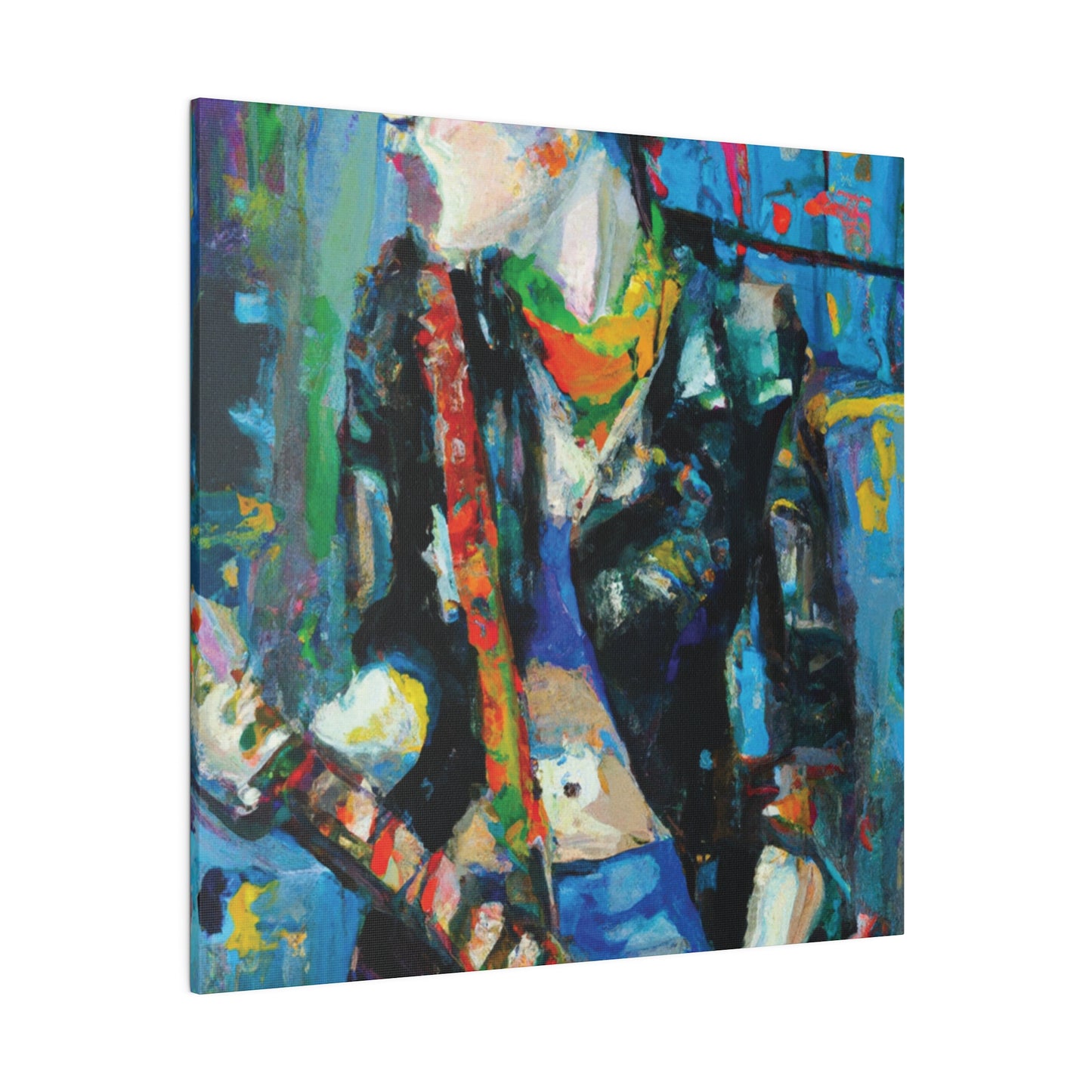 3601F - Rockstar Oil Painting Style Print | Poster | Home Decor | Wall Art | Music Art | Canvas