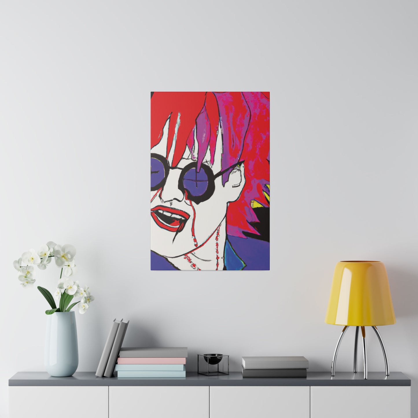 4014Q - Rockstar Painting Print | Face | Abstract | Poster | Home Decor | Wall Art | Music Art | Canvas