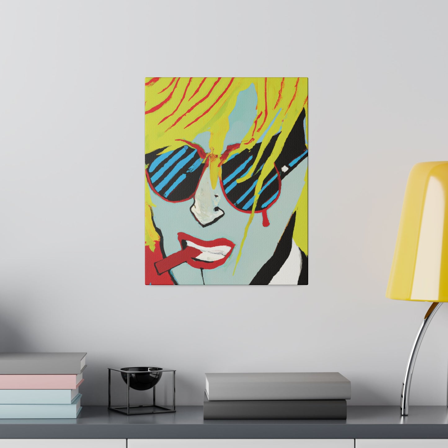 3122Y - Rockstar Painting Print | Face | Abstract | Poster | Home Decor | Wall Art | Music Art | Canvas