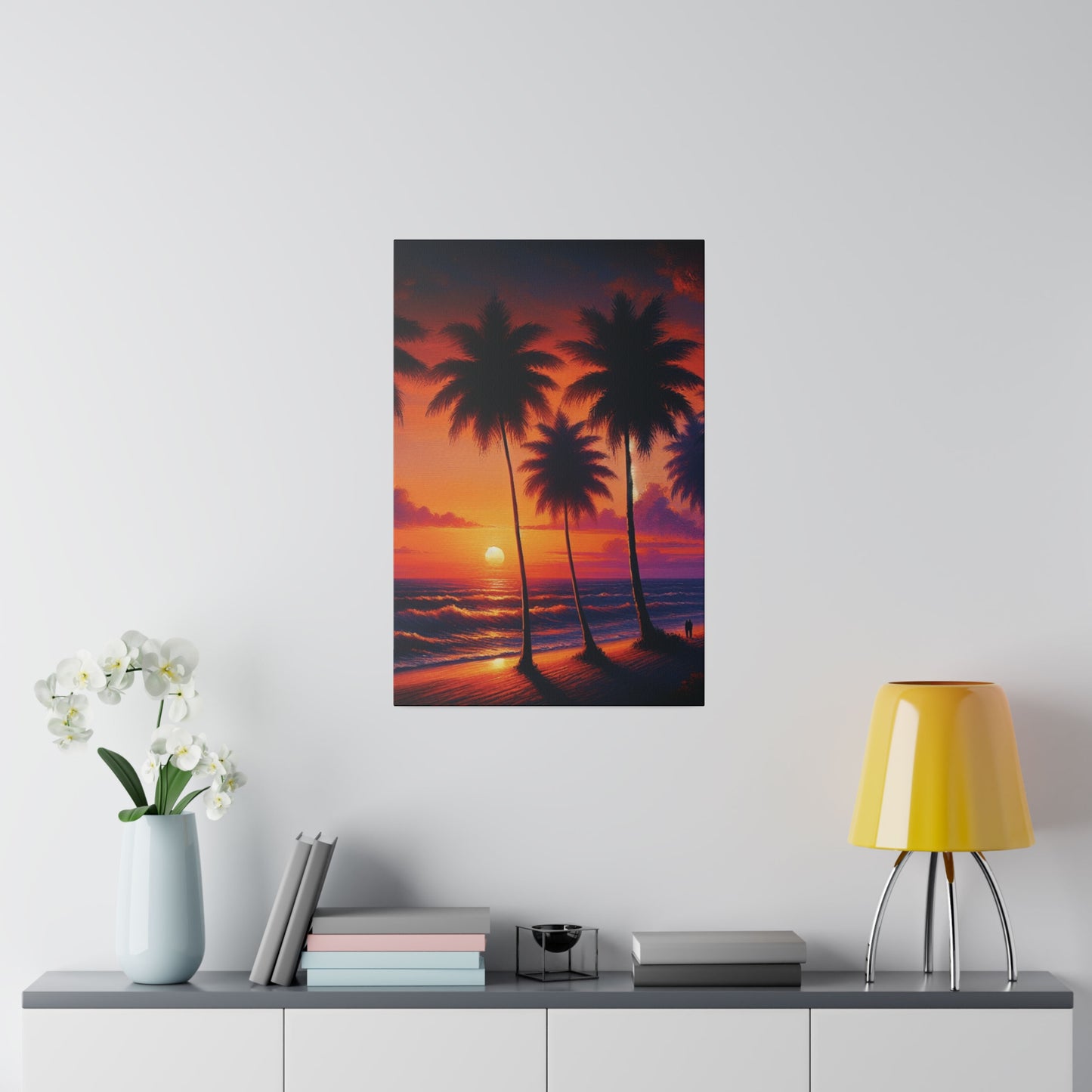 3276K - miami beach art, sunset background, ocean art work, beach art work, sunset designs, miami beach painting, miami beach print