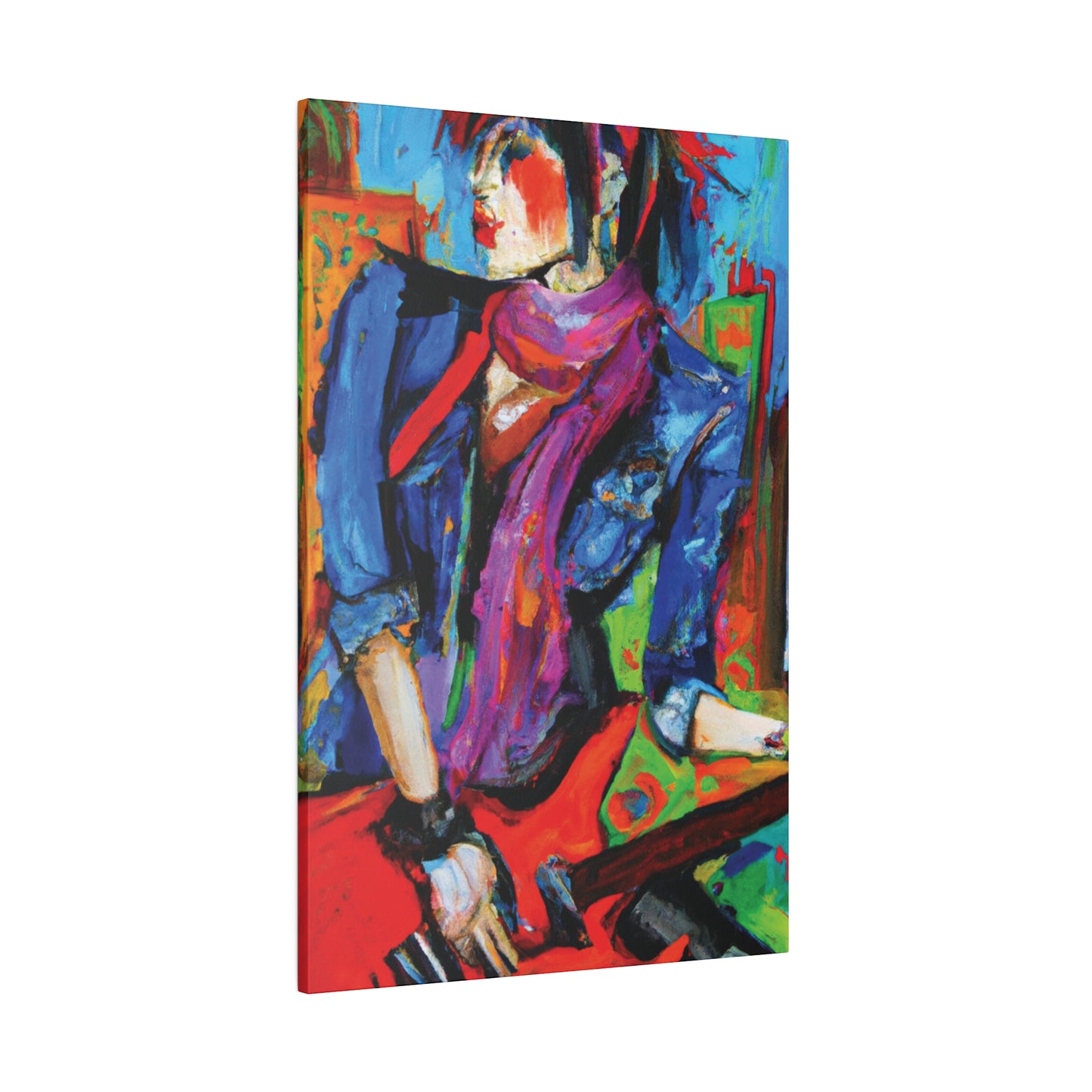 7293V - Rockstar Oil Painting Style Print | Poster | Home Decor | Wall Art | Music Art | Canvas