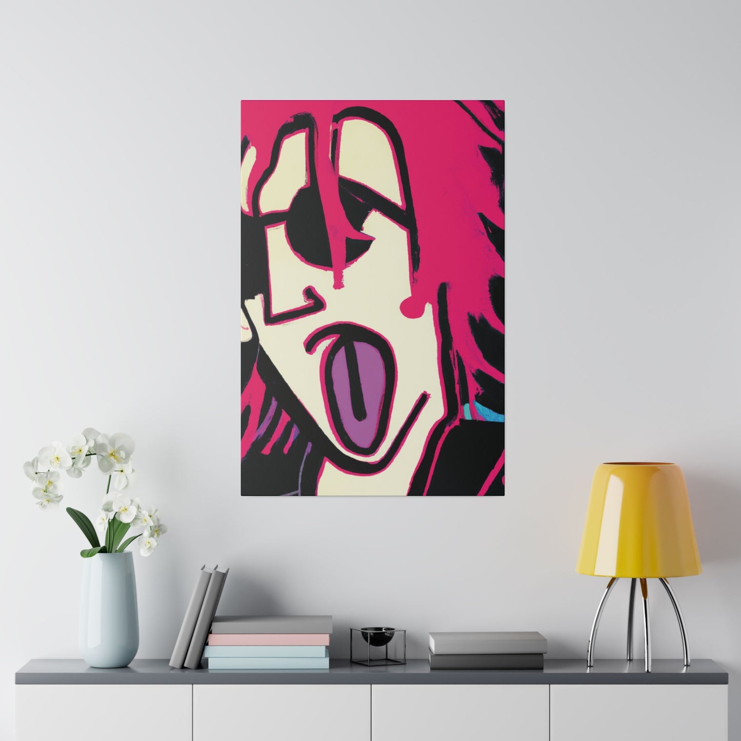 7356Q - Rockstar Painting Print | Face | Abstract | Poster | Home Decor | Wall Art | Music Art | Canvas