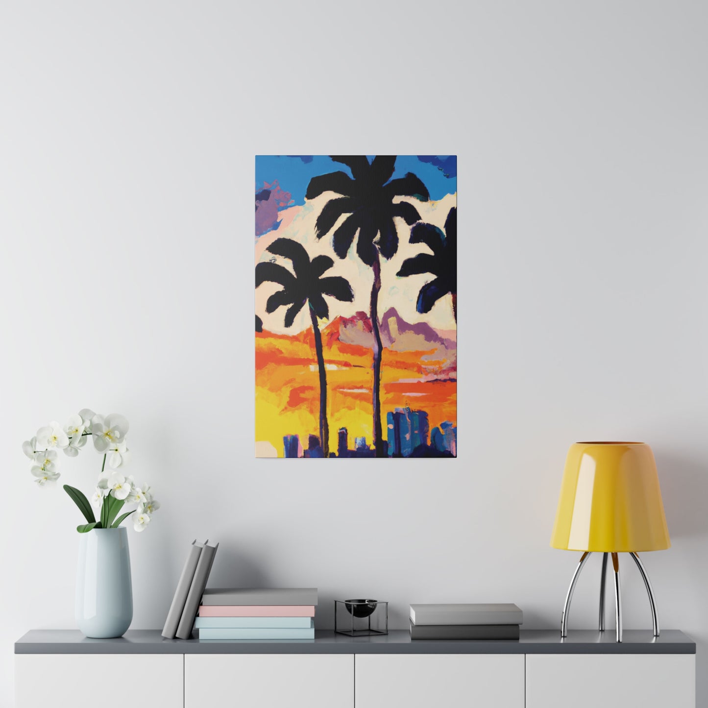 6586K - Miami Beach Sunset Painting Print | Miami | Beach | Sunset | Poster | Home Decor | Wall Art | Canvas