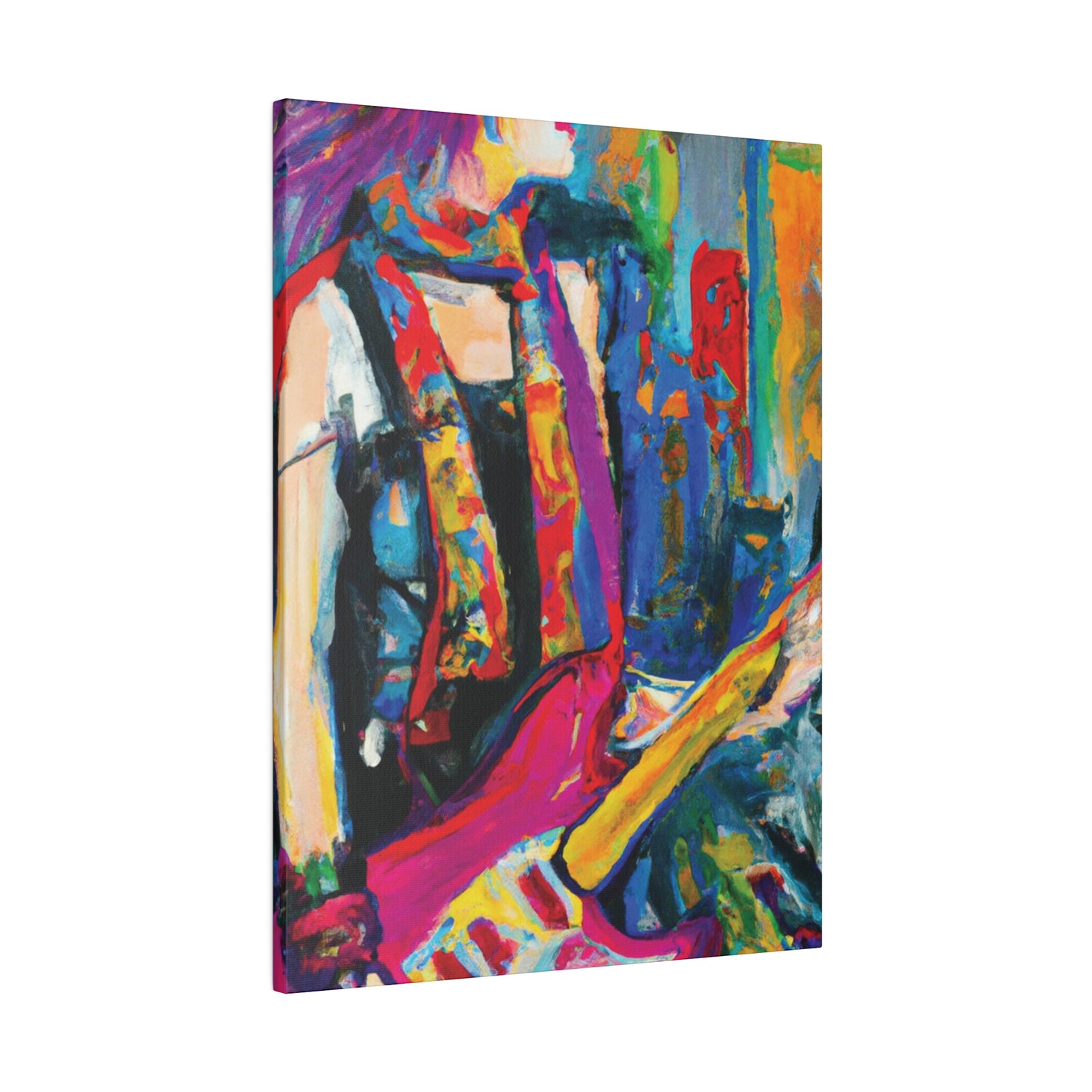 9798G - Rockstar Oil Painting Style Print | Poster | Home Decor | Wall Art | Music Art | Canvas