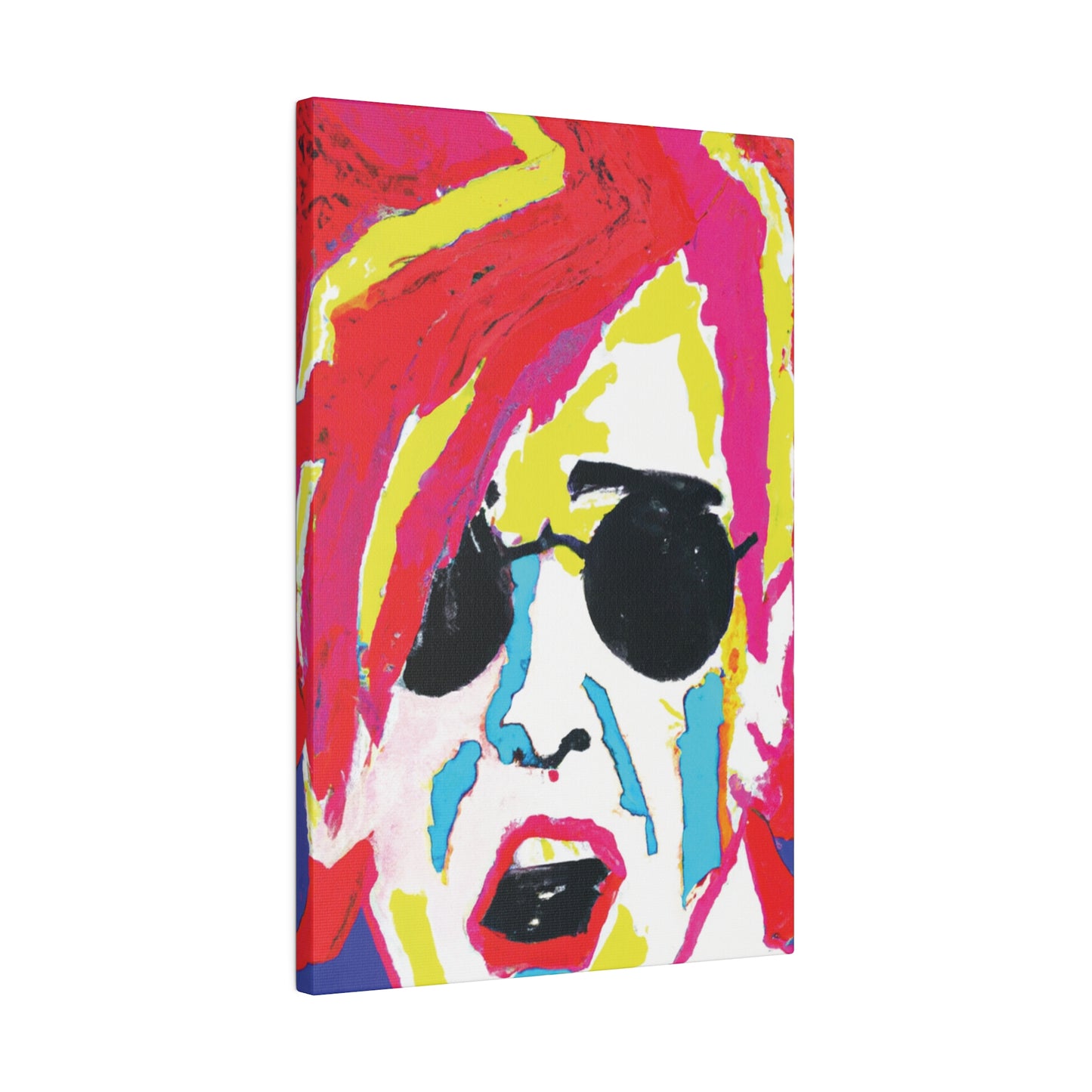 5397K - Rockstar Painting Print | Face | Abstract | Poster | Home Decor | Wall Art | Music Art | Canvas