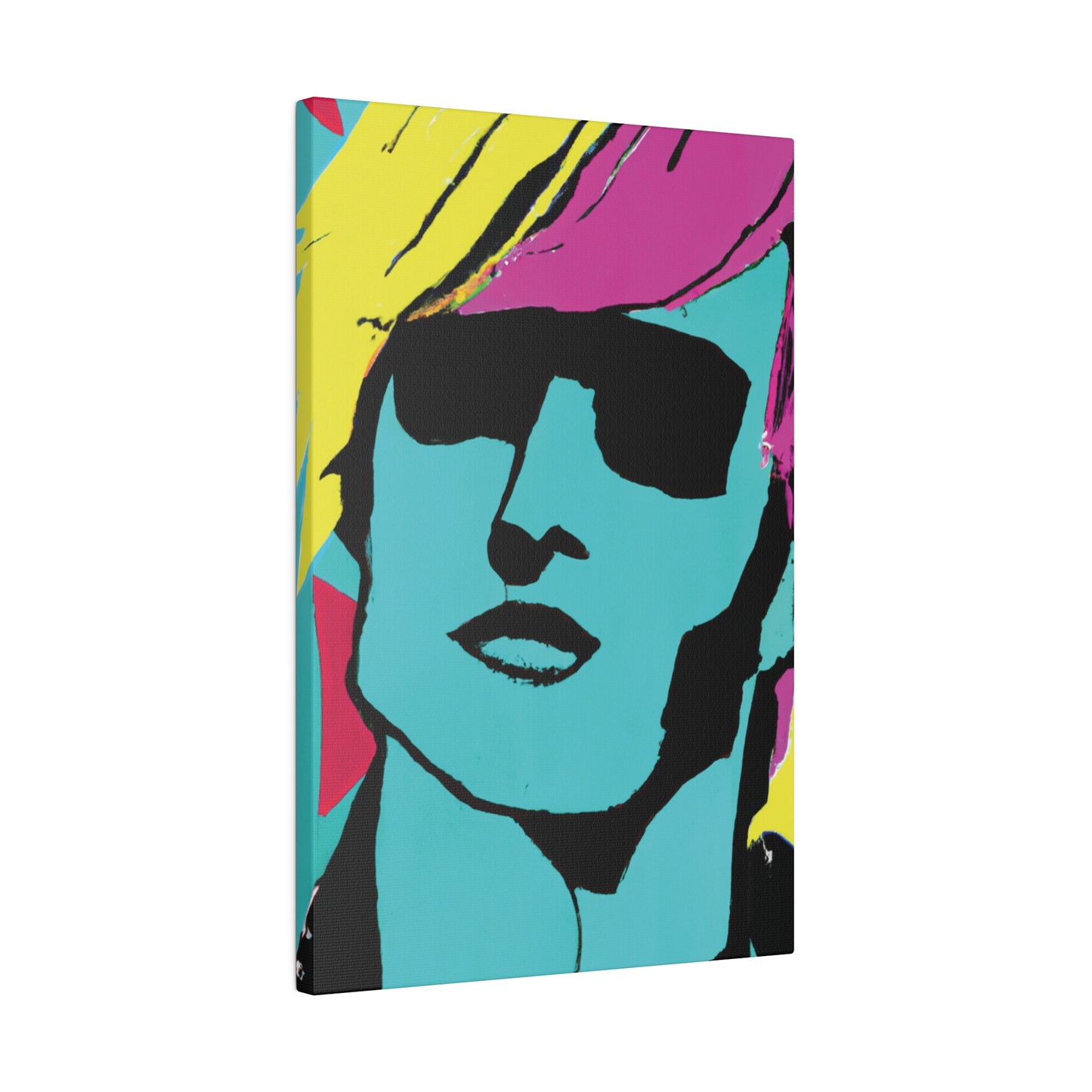 8753H - Rockstar Painting Print | Face | Abstract | Poster | Home Decor | Wall Art | Music Art | Canvas