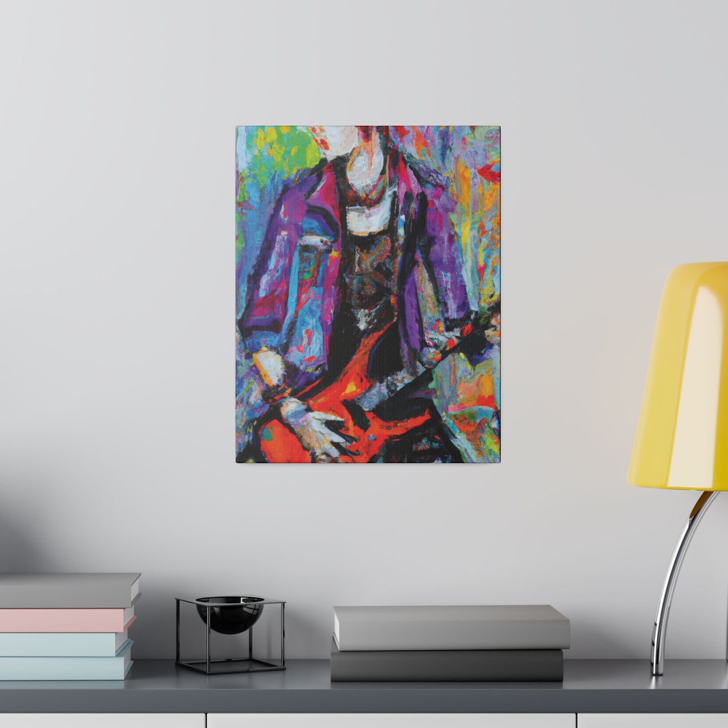 3123Q - Rockstar Oil Painting Style Print | Poster | Home Decor | Wall Art | Music Art | Canvas