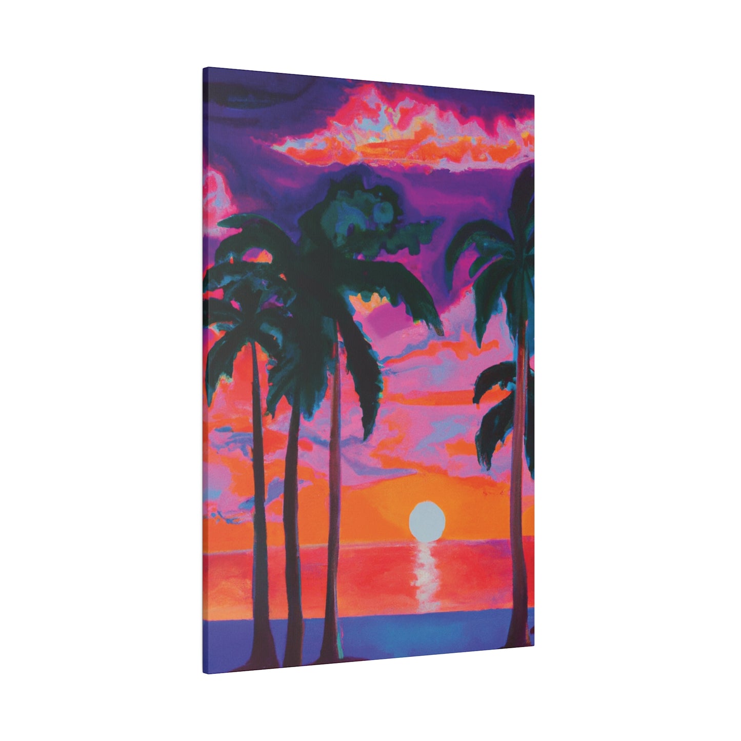 2189Z - Miami Beach Sunset Painting Print | Miami | Beach | Sunset | Poster | Home Decor | Wall Art | Canvas