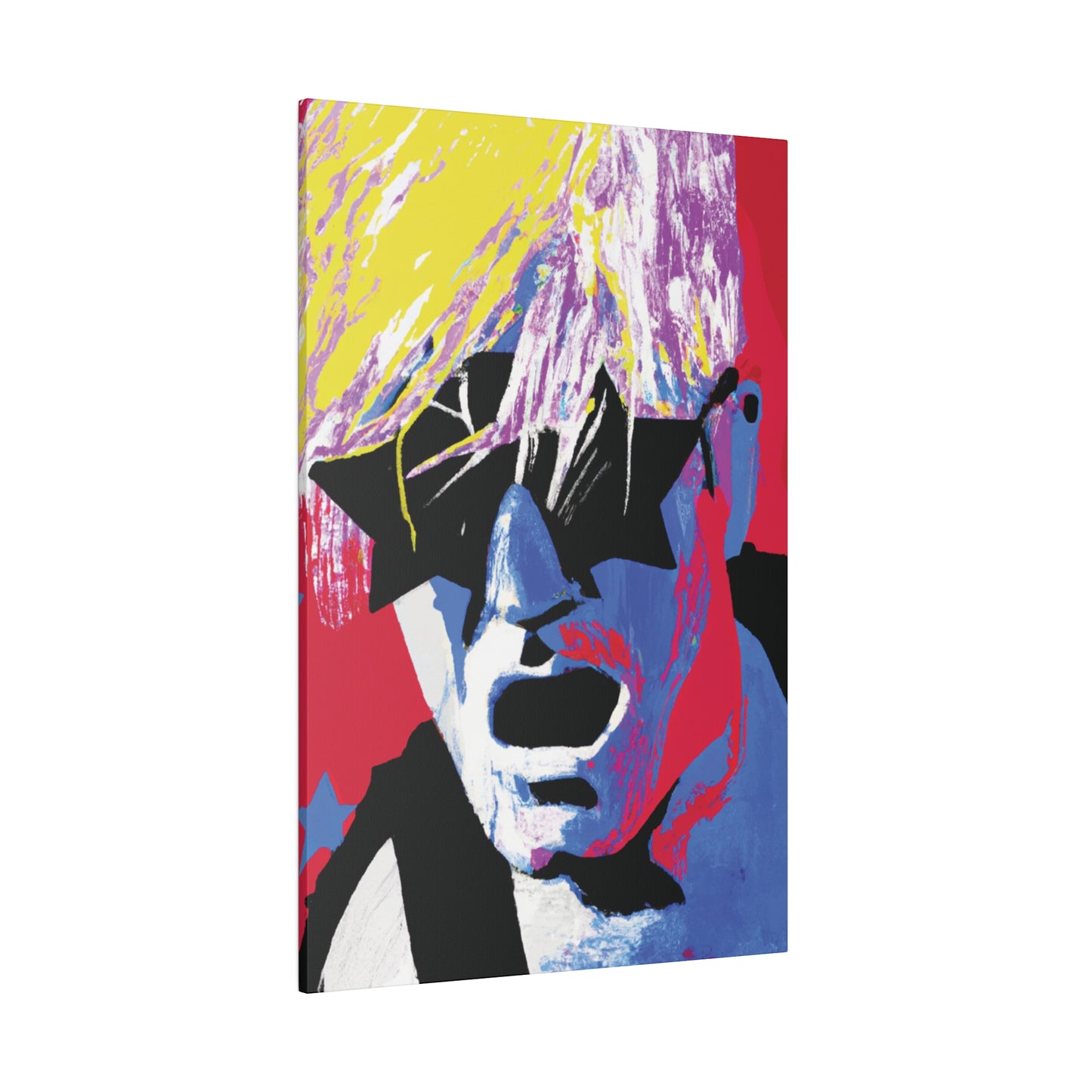 4837X - Rockstar Painting Print | Face | Abstract | Poster | Home Decor | Wall Art | Music Art | Canvas