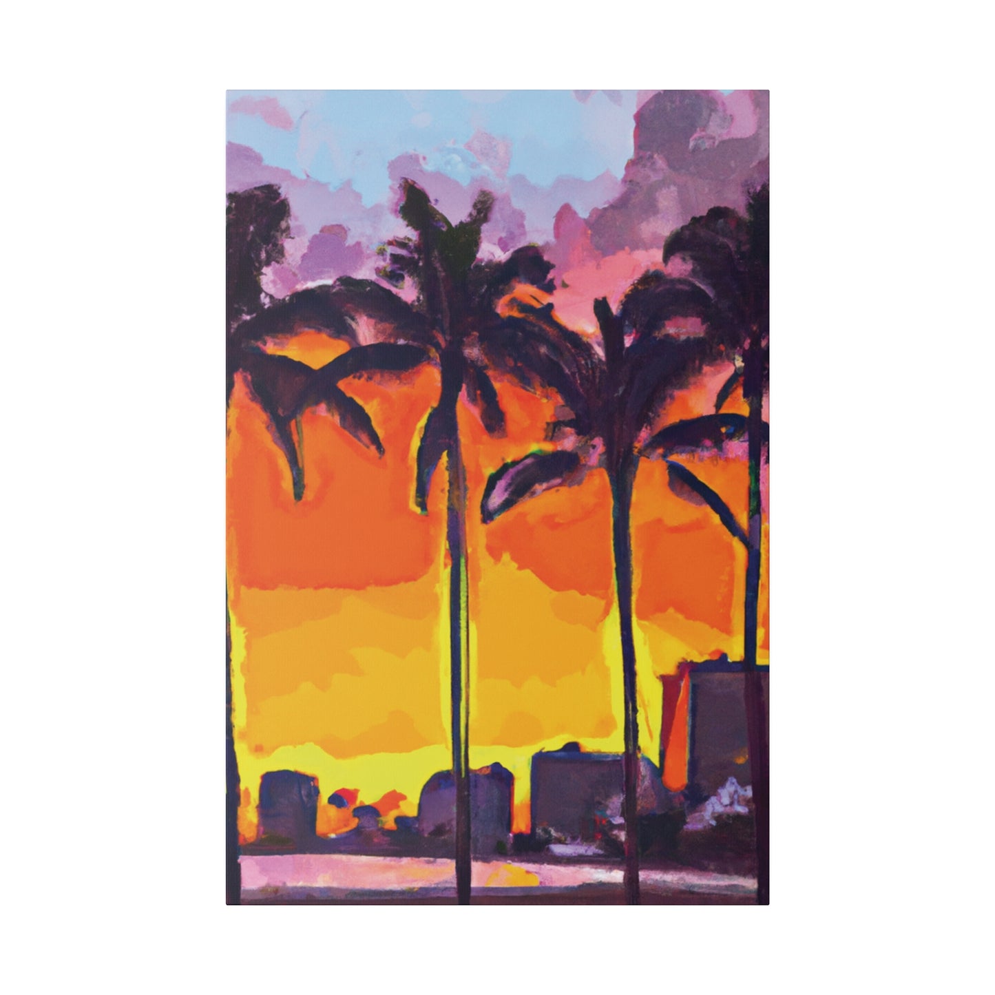 7392A - Miami Beach Sunset Painting Print | Miami | Beach | Sunset | Poster | Home Decor | Wall Art | Canvas