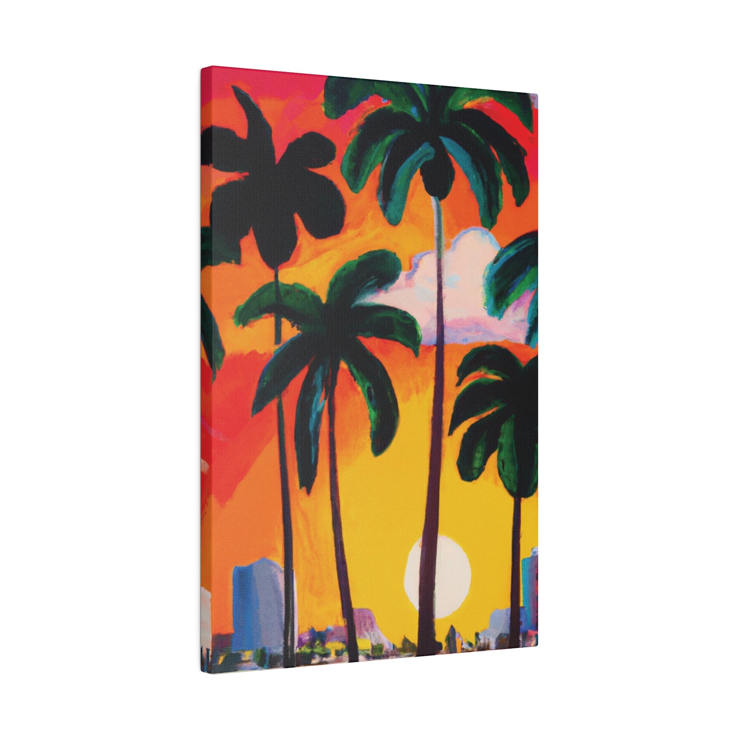 4327O - Miami Beach Sunset Painting Print | Miami | Beach | Sunset | Poster | Home Decor | Wall Art | Canvas