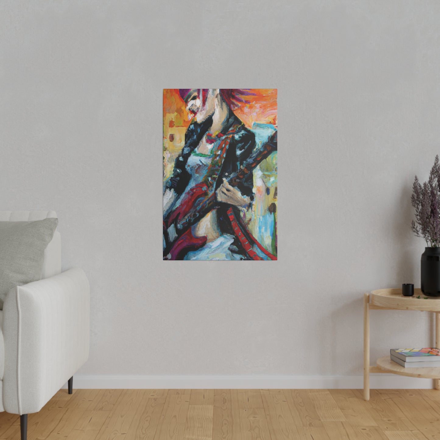 732X - Rockstar Oil Painting Style Print | Poster | Home Decor | Wall Art | Music Art | Canvas