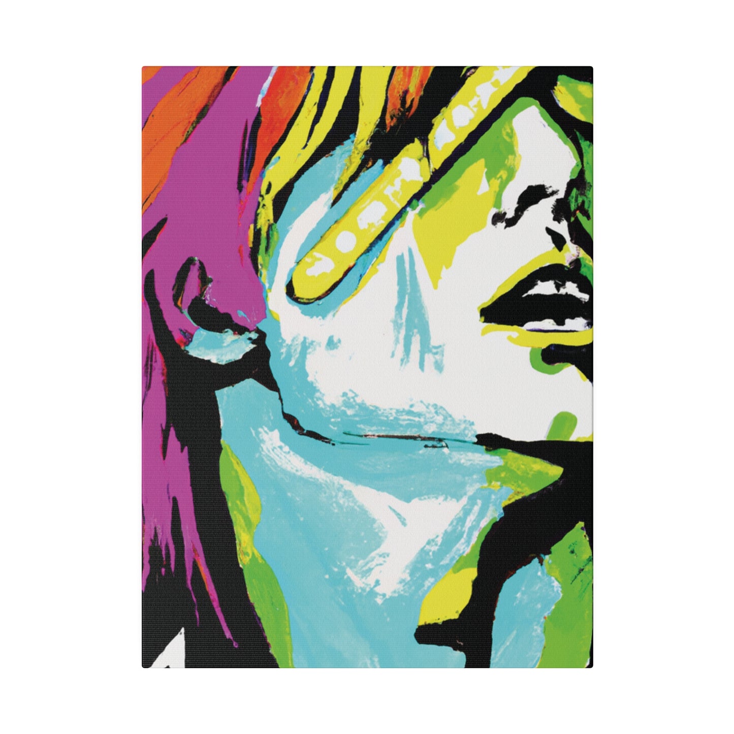 2120E - Rockstar Painting Print | Face | Abstract | Poster | Home Decor | Wall Art | Music Art | Canvas