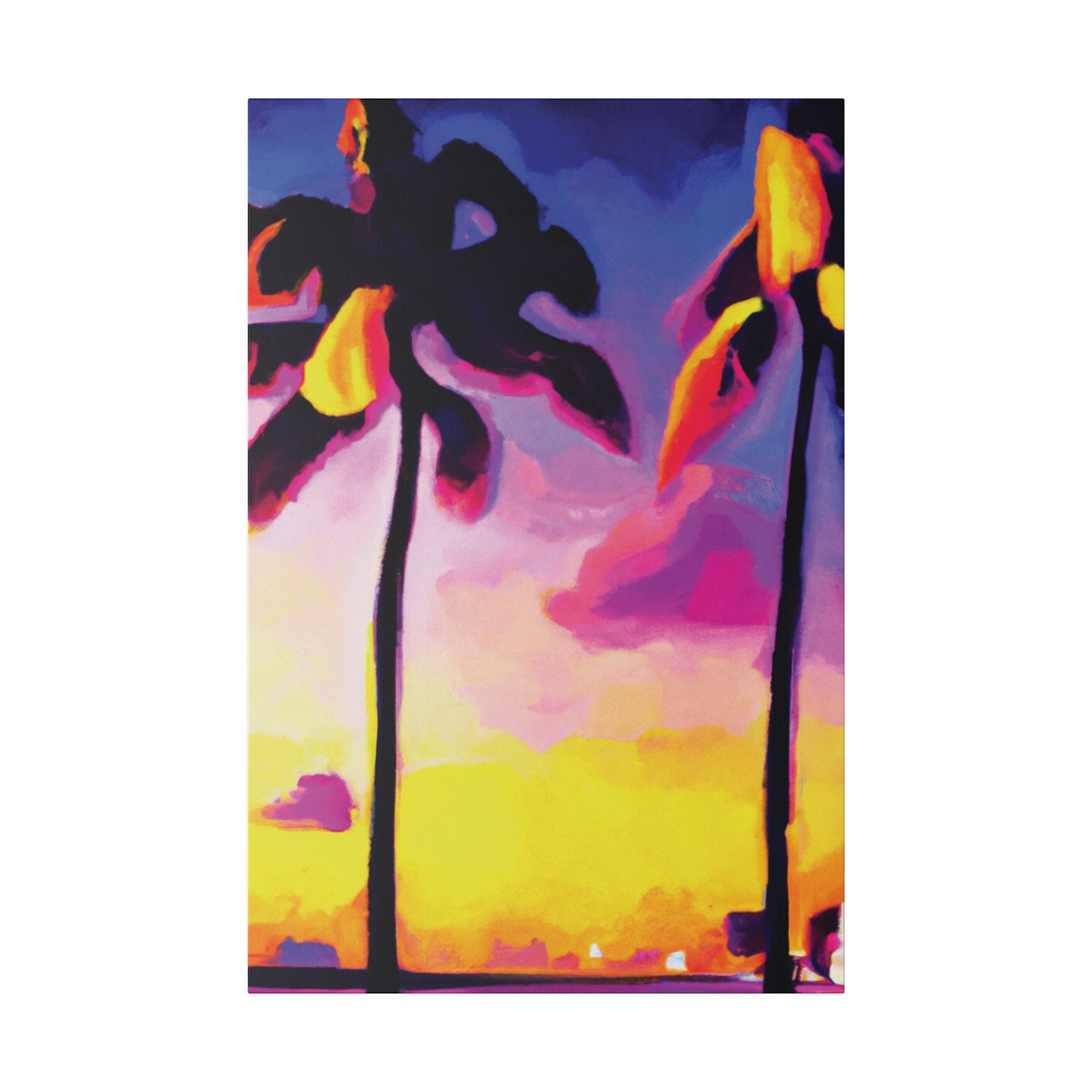 839P - Miami Beach Sunset Painting Print | Miami | Beach | Sunset | Poster | Home Decor | Wall Art | Canvas