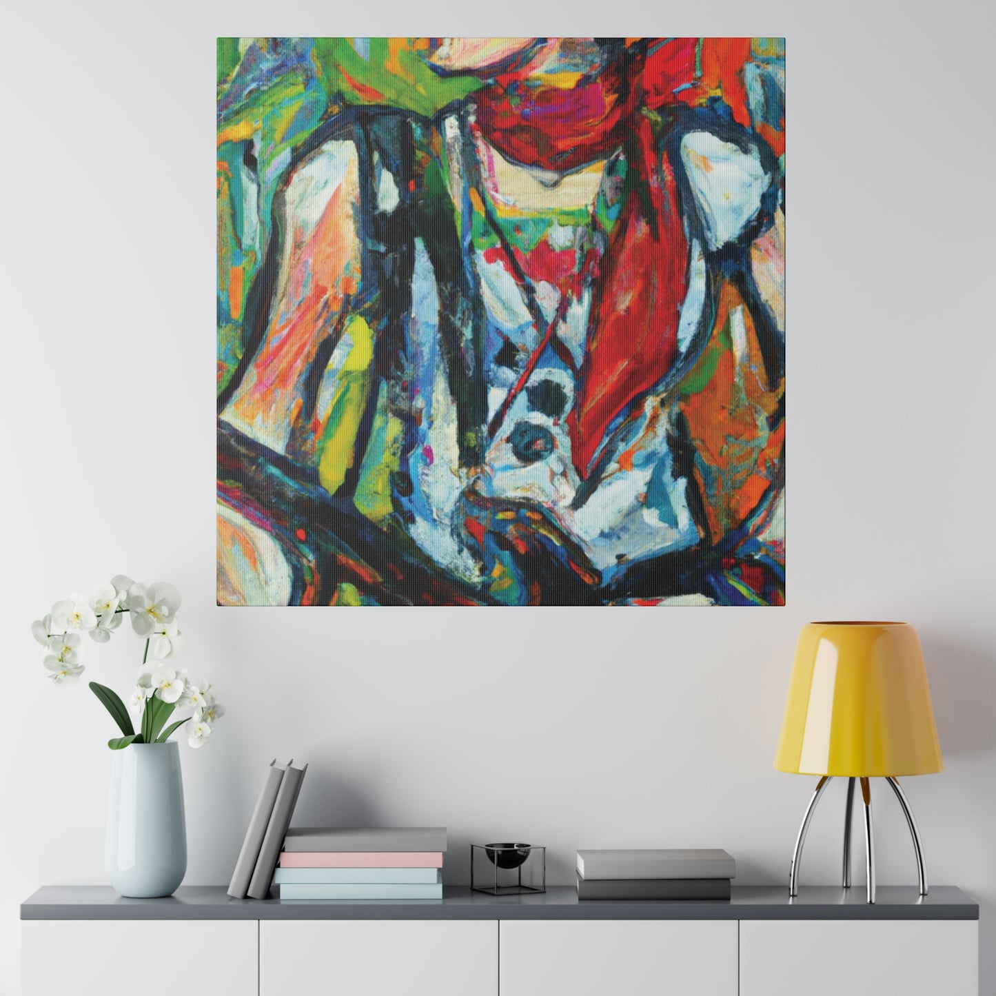 3713A - Rockstar Oil Painting Style Print | Poster | Home Decor | Wall Art | Music Art | Canvas