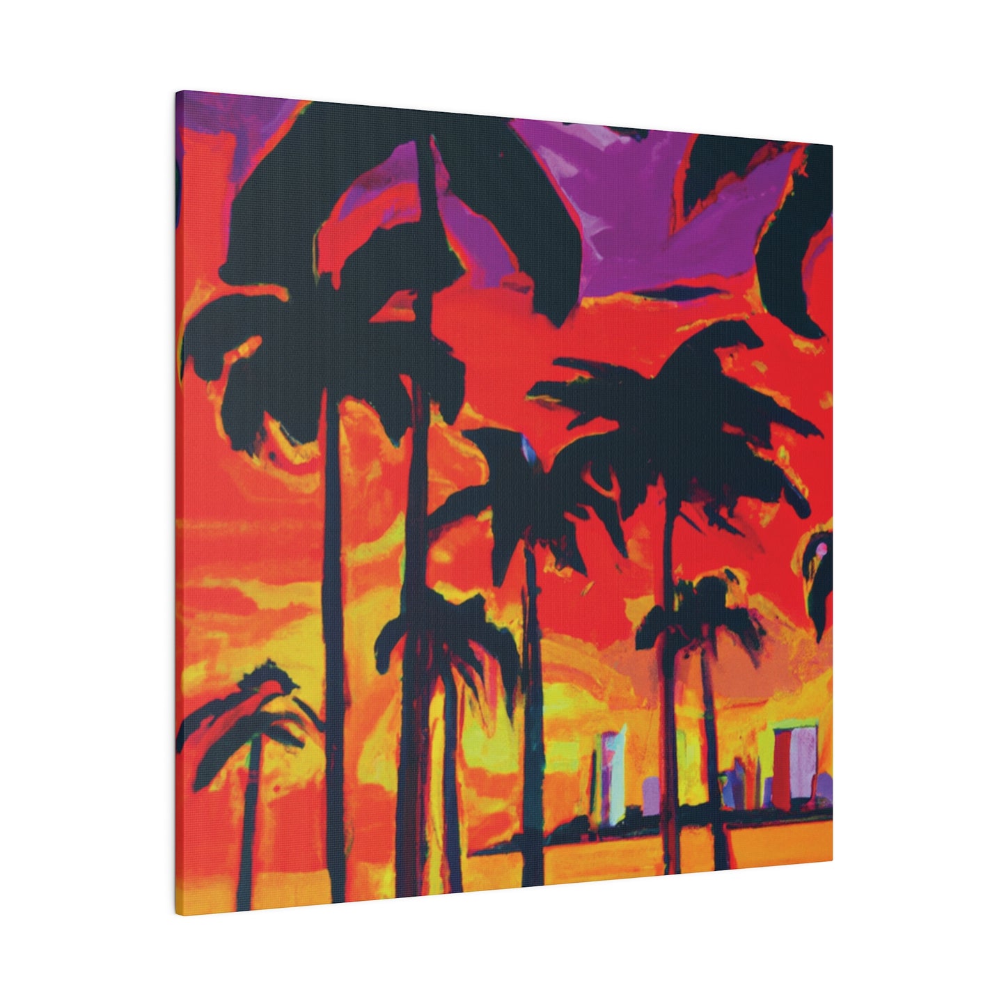 3128K - Miami Beach Sunset Painting Print | Miami | Beach | Sunset | Poster | Home Decor | Wall Art | Canvas