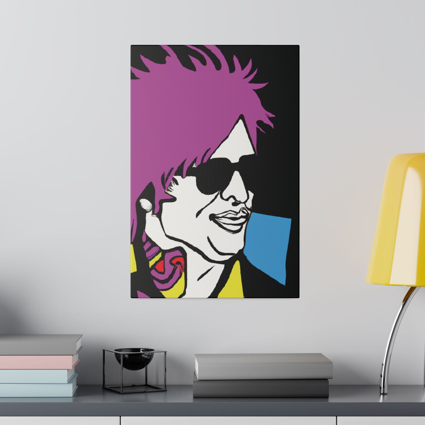 5182H - Rockstar Painting Print | Face | Abstract | Poster | Home Decor | Wall Art | Music Art | Canvas