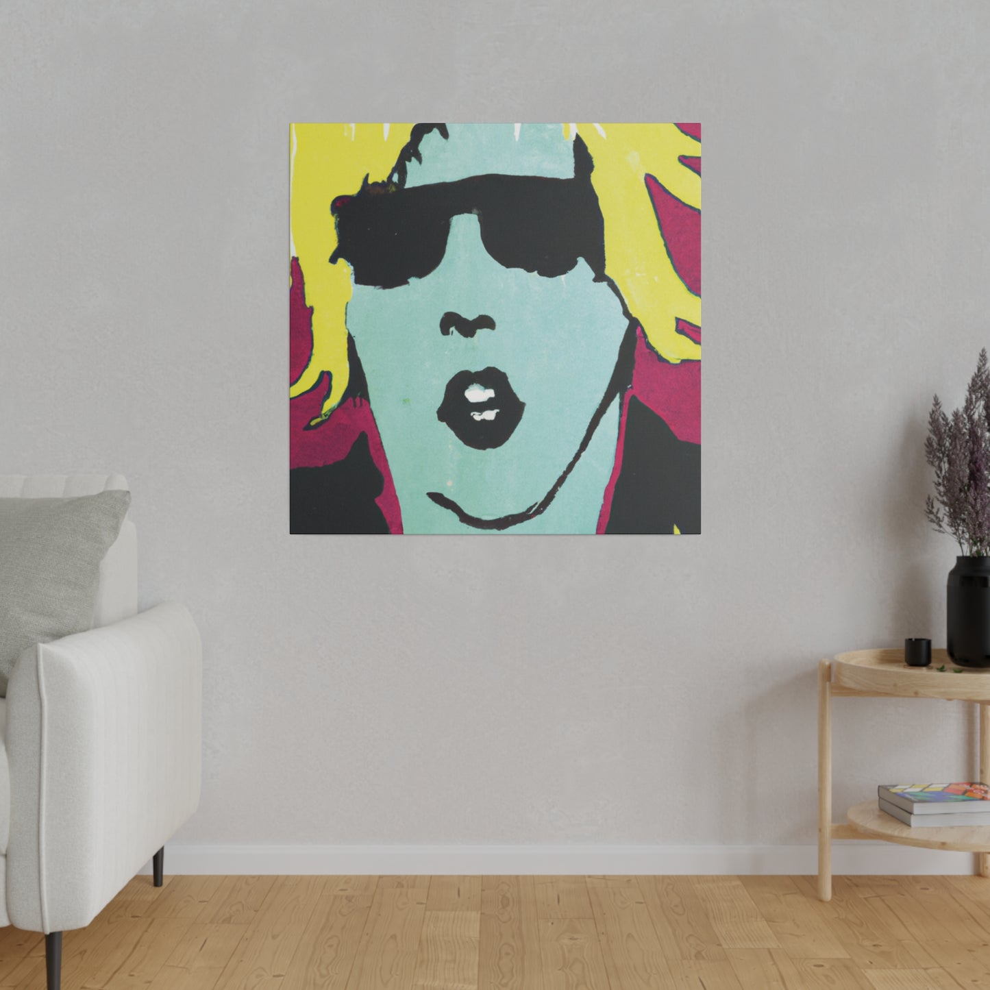 6542F - Rockstar Painting Print | Face | Abstract | Poster | Home Decor | Wall Art | Music Art | Canvas