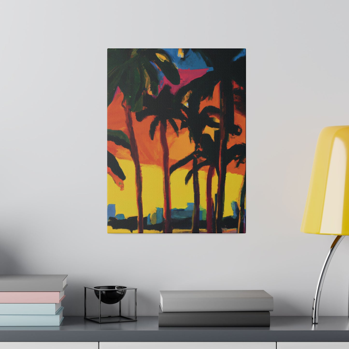 7398G - Miami Beach Sunset Painting Print | Miami | Beach | Sunset | Poster | Home Decor | Wall Art | Canvas