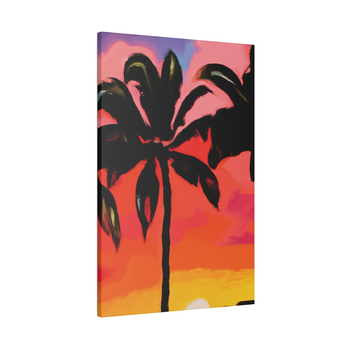 8093Z - Miami Beach Sunset Painting Print | Miami | Beach | Sunset | Poster | Home Decor | Wall Art | Canvas