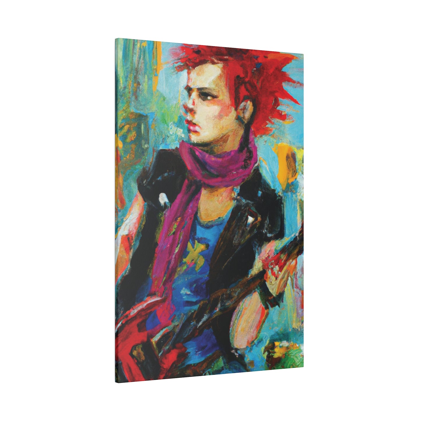 4638X - Rockstar Oil Painting Style Print | Poster | Home Decor | Wall Art | Music Art | Canvas