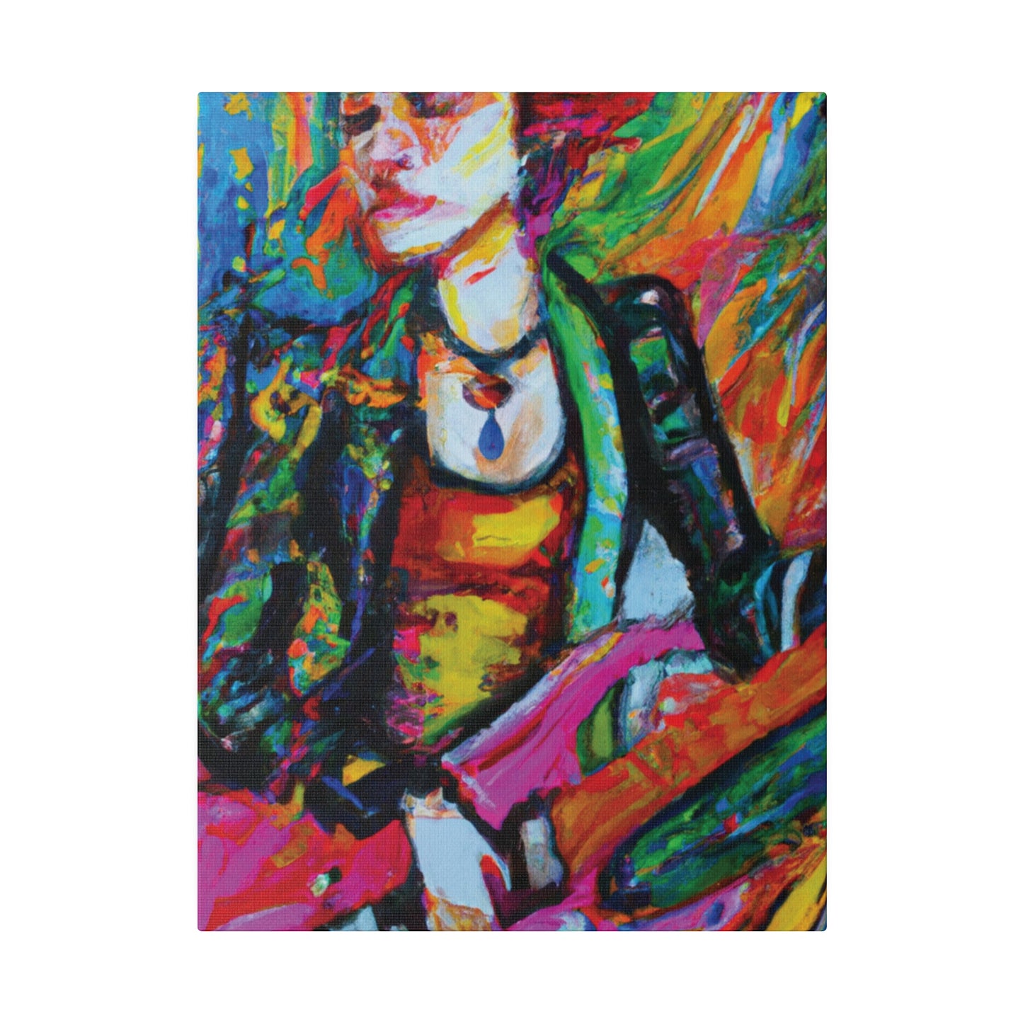 8293B - Rockstar Oil Painting Style Print | Poster | Home Decor | Wall Art | Music Art | Canvas