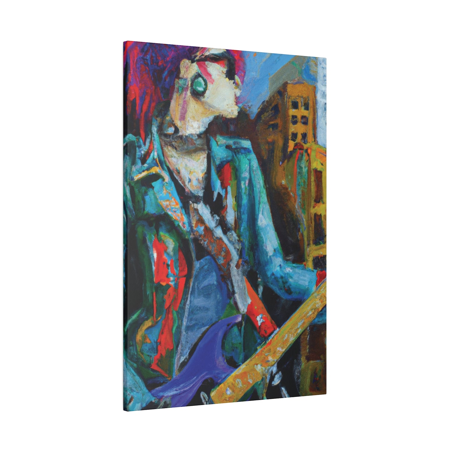 8911G - Rockstar Oil Painting Style Print | Poster | Home Decor | Wall Art | Music Art | Canvas