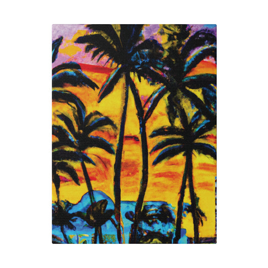 5378U - Miami Beach Sunset Painting Print | Miami | Beach | Sunset | Poster | Home Decor | Wall Art | Canvas