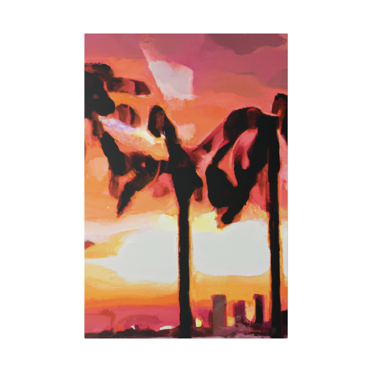 6372O - Miami Beach Sunset Painting Print | Miami | Beach | Sunset | Poster | Home Decor | Wall Art | Canvas