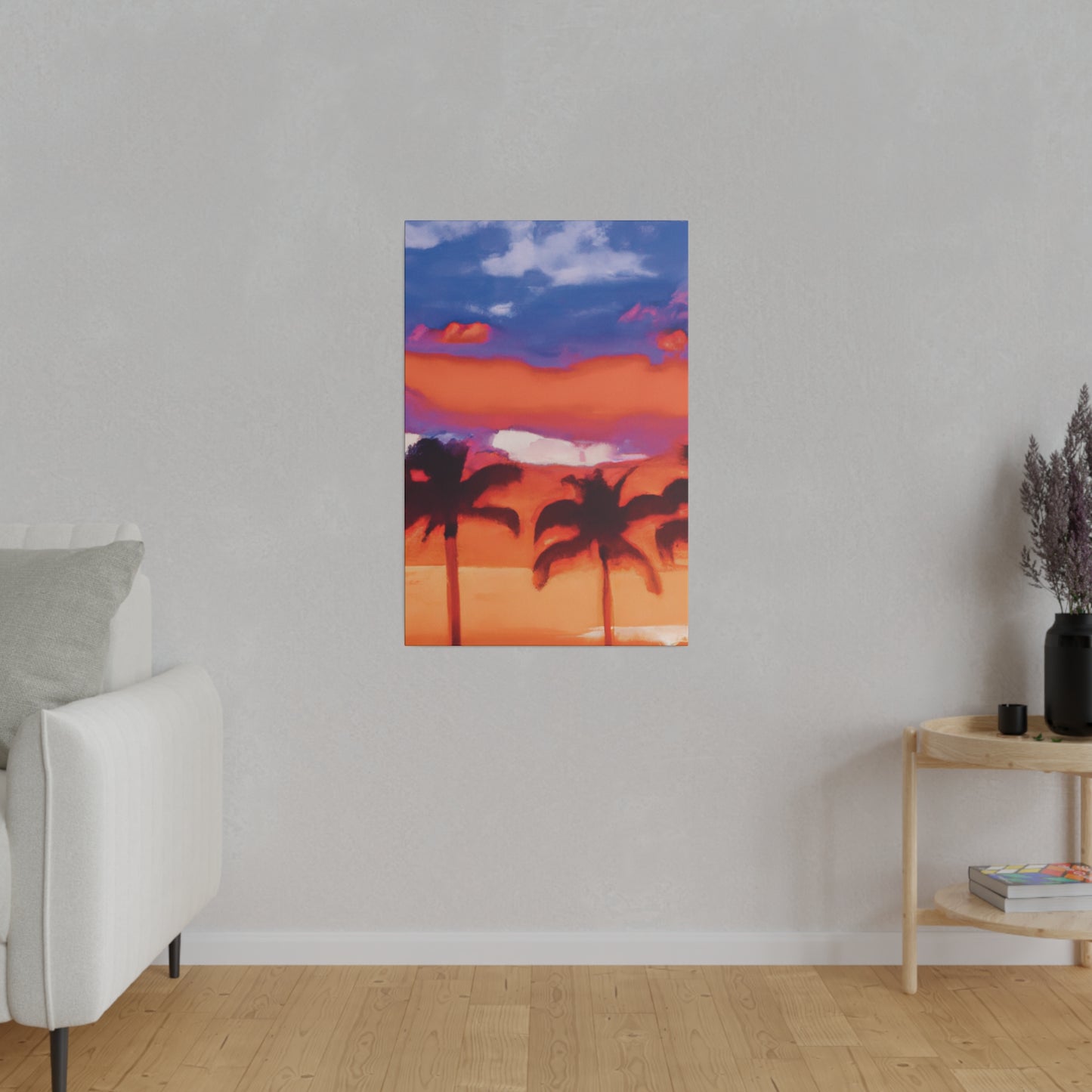 8546B - Miami Beach Sunset Painting Print | Miami | Beach | Sunset | Poster | Home Decor | Wall Art | Canvas