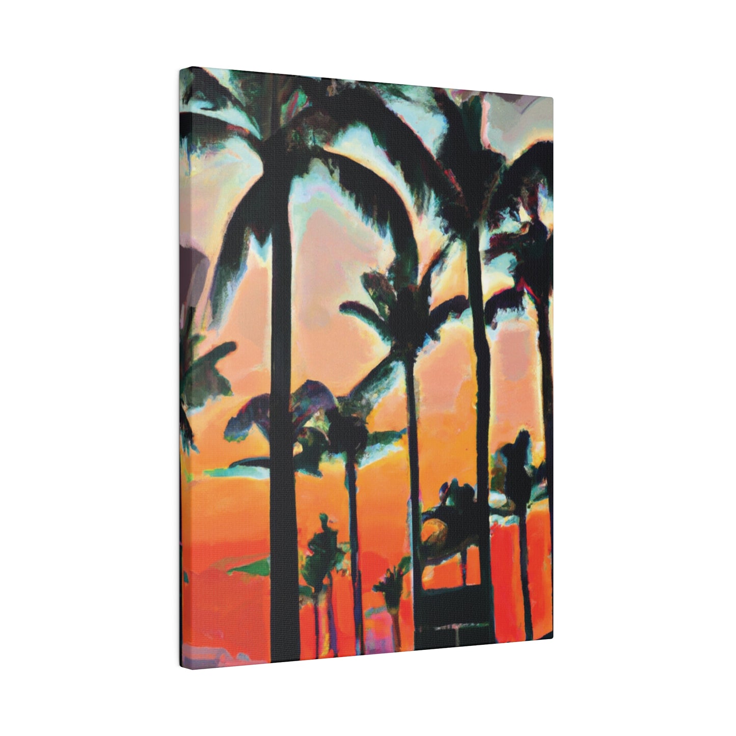 4891A - Miami Beach Sunset Painting Print | Miami | Beach | Sunset | Poster | Home Decor | Wall Art | Canvas