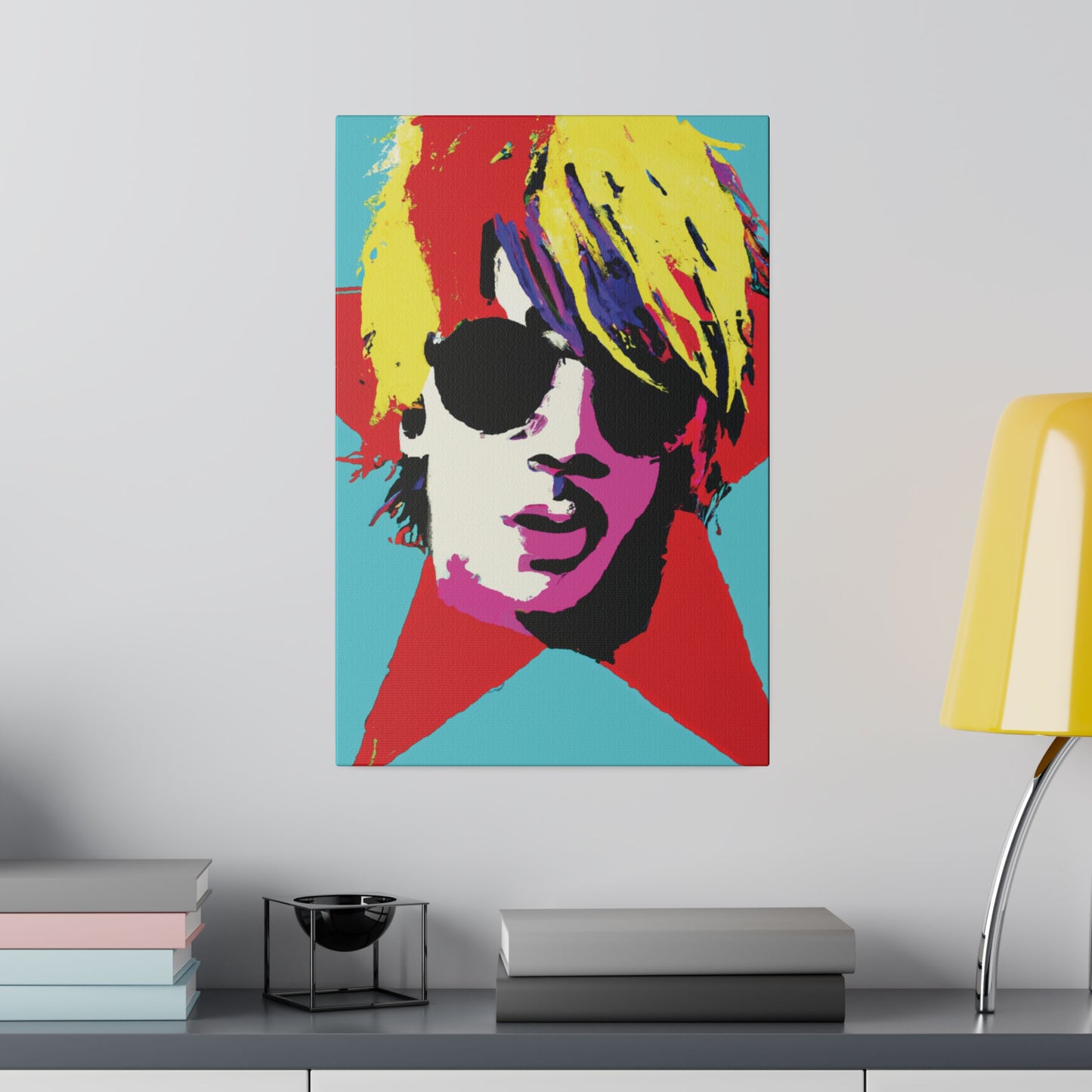 7442Q - Rockstar Painting Print | Face | Abstract | Poster | Home Decor | Wall Art | Music Art | Canvas